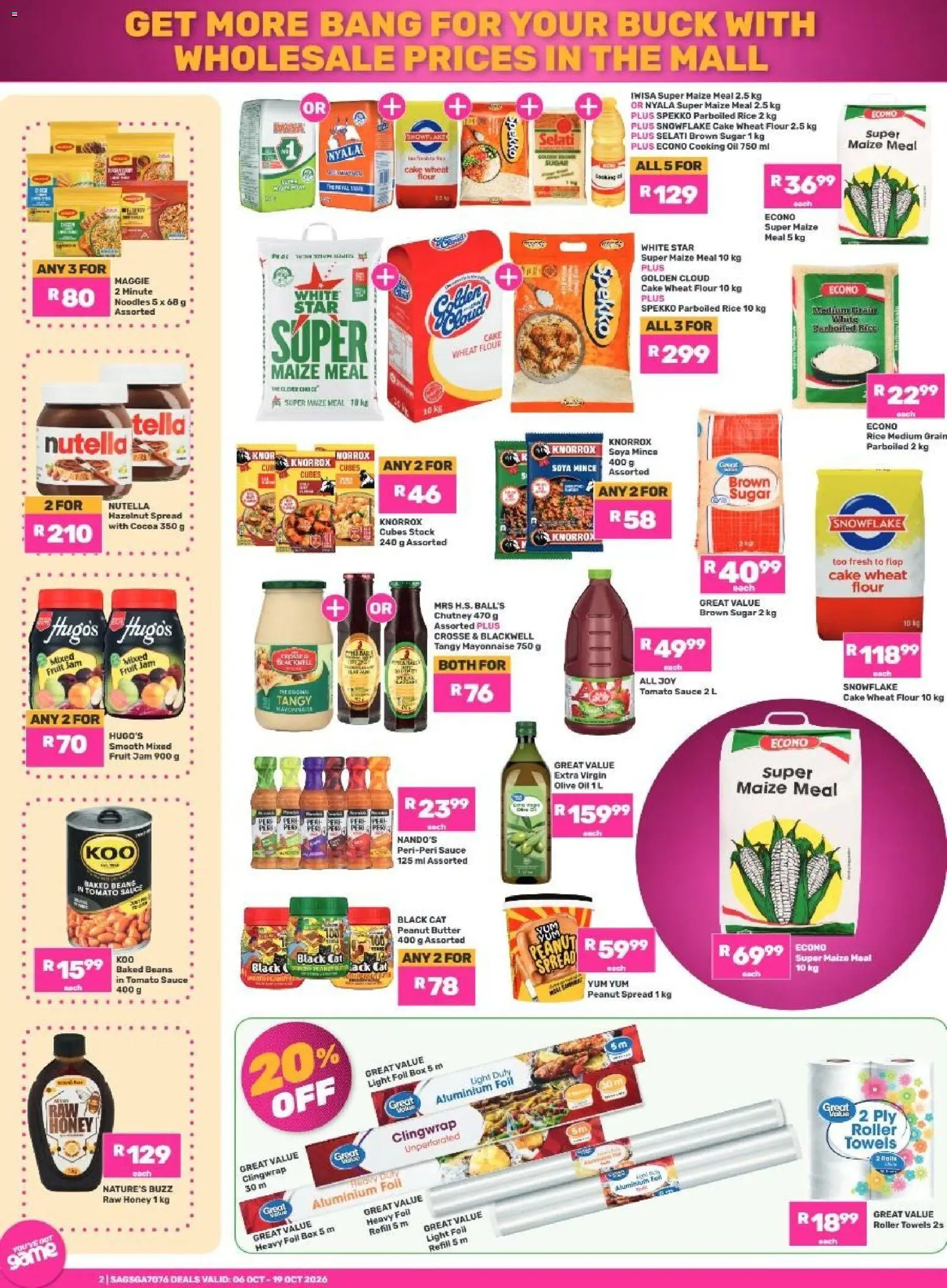 New Game catalogue – valid from 06/10/2026 | Page: 2 | Products: Cake, Rice, Fruit, Sugar
