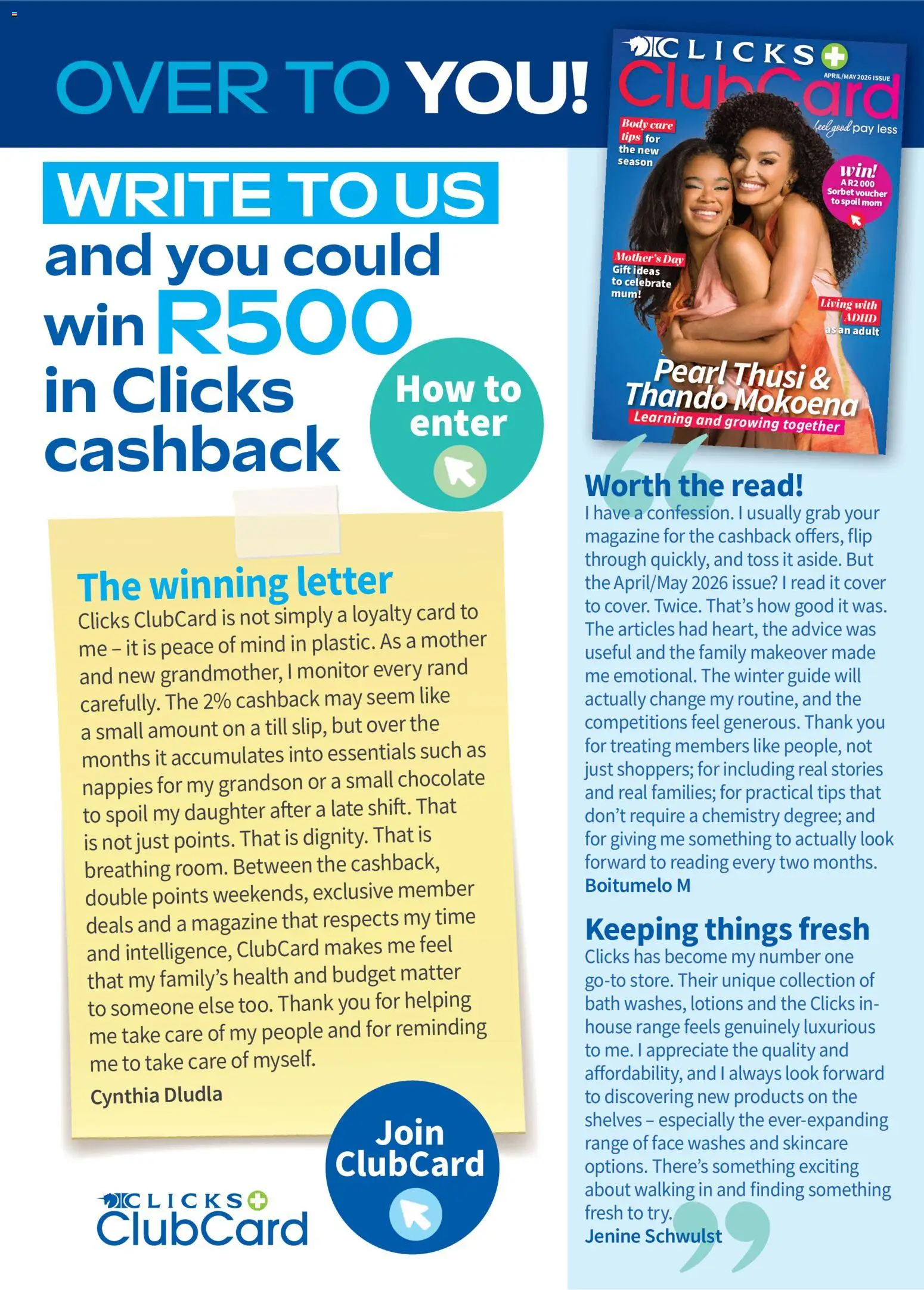 New Clicks catalogue – valid from 01.06.2026 | Page: 6 | Products: Cover, Monitor, Chocolate, Nappies