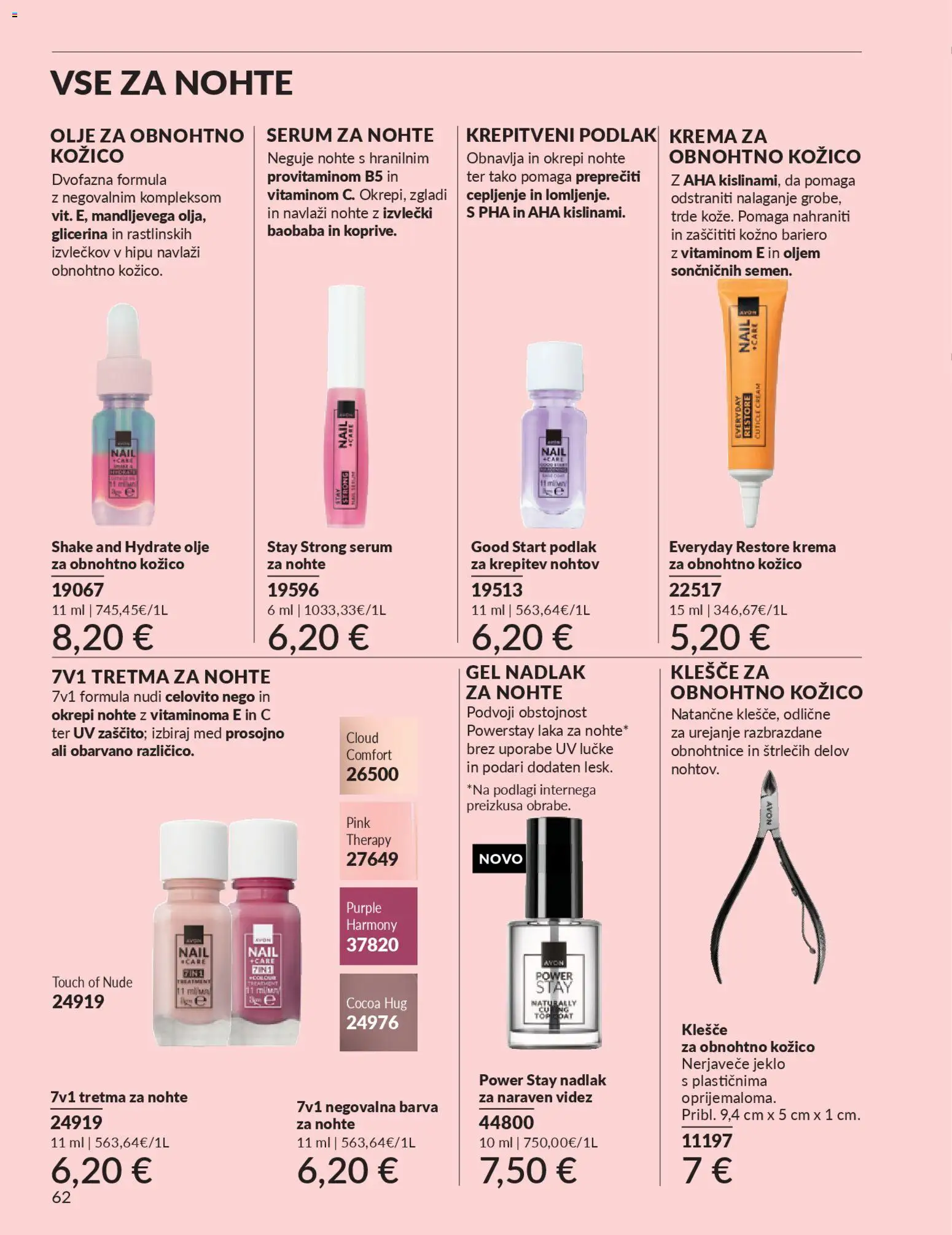Novi Avon katalog ponudbe – veljaven od 31.03.2026 | Stran: 62 | Izdelki: Krema, Olje, Barva