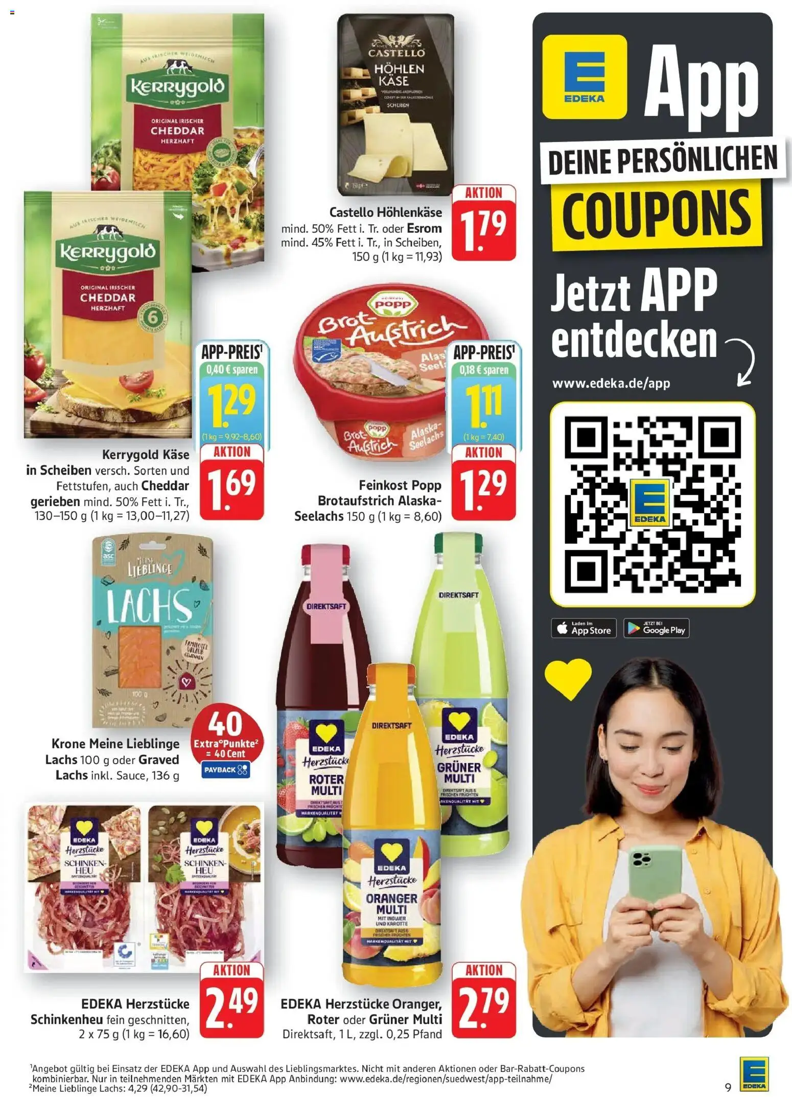 Edeka Prospekt Filderstadt-Bonlanden (ab 19.10.2026) » Angebote Online | Seite: 11 | Produkte: Käse, Lachs, Schinken, Karotte