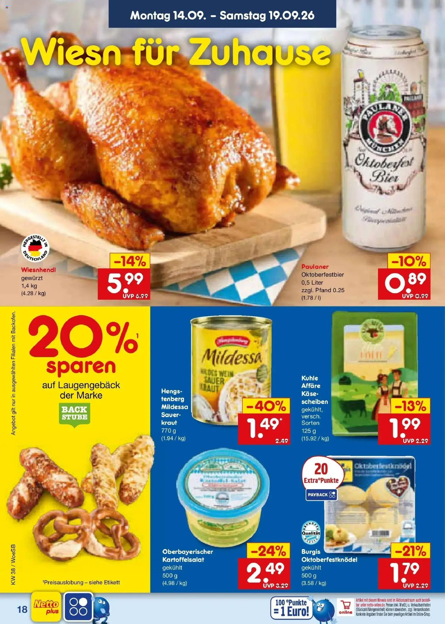 Netto Marken-Discount Prospekt Gemmingen – gültig ab 14.09.2026 | Seite: 28 | Produkte: Käse, Bier, Kraut, Wein
