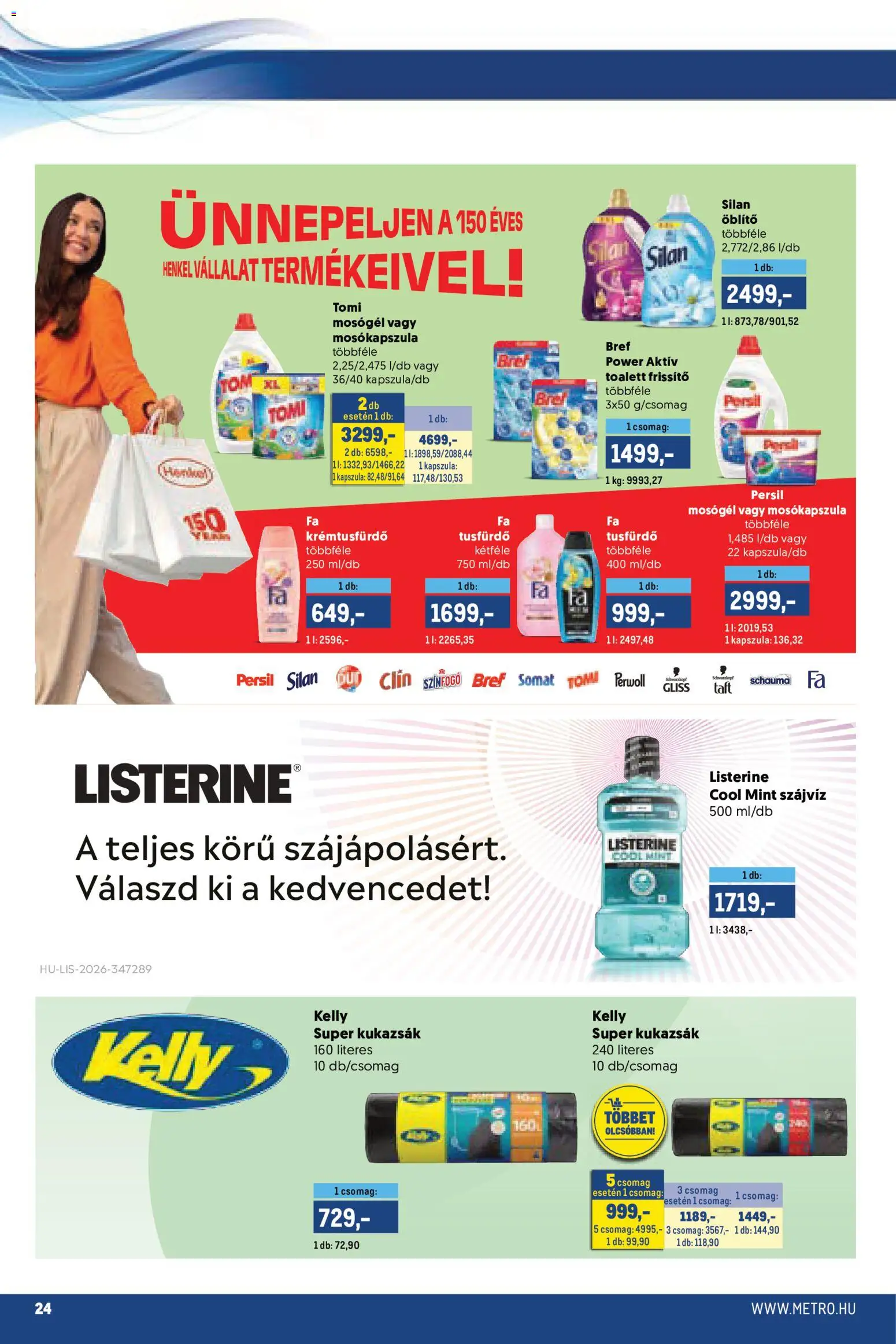 Metro akciós ujság - amely érvényes a következő dátumtól: 2026.09.01. | Oldal: 24 | Termékek: Somat, Öblítő, Silan, Szájvíz