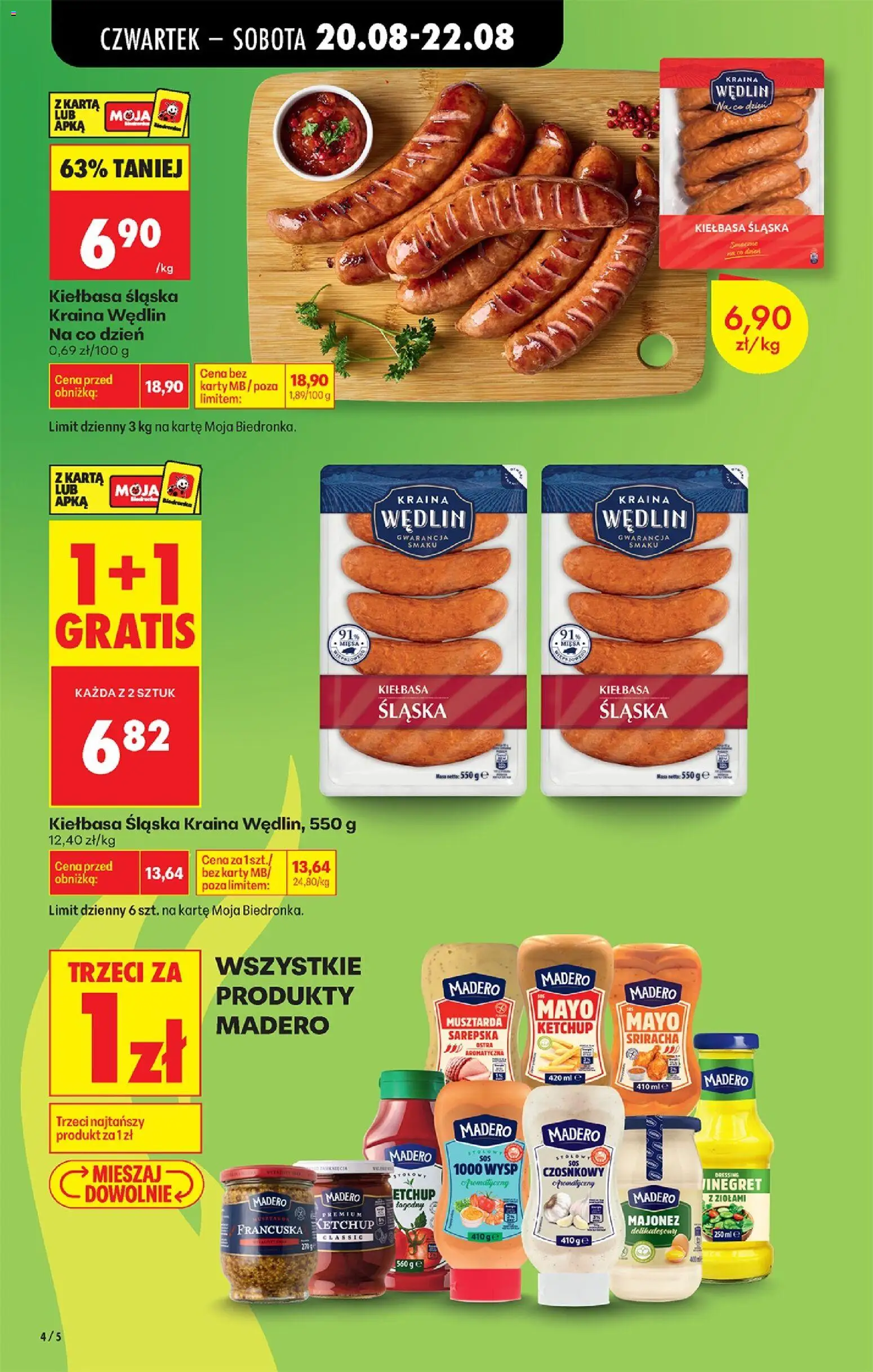 Biedronka Polsko leták - Codziennie niskie ceny od 20.08.2026 | Strana: 4 | Produkty: Sriracha, Karty