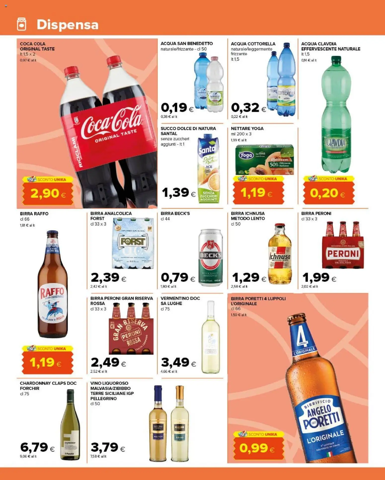 Volantino Tigre del 14/10/2026 | Pagina: 10 | Prodotti: Birra Beck's, Vino liquoroso, Acqua, Coca Cola