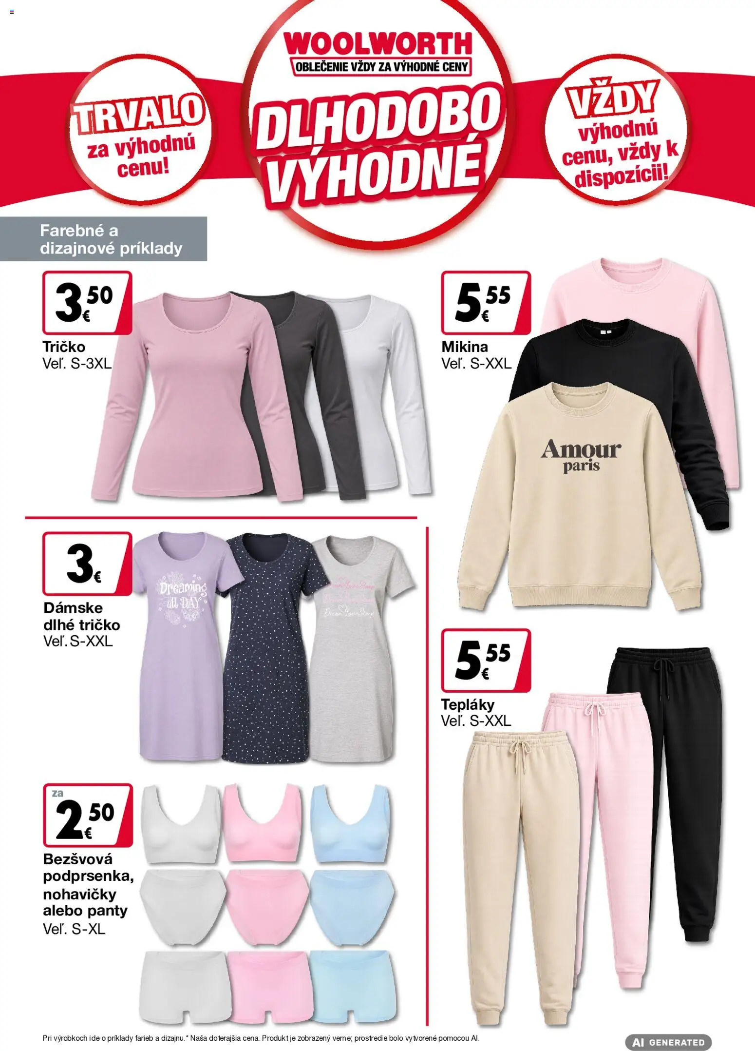 Nové Woolworth akcie – leták je platný od 09.10.2026 | Strana: 2 | Produkty: Tričko, Mikina, Nohavičky