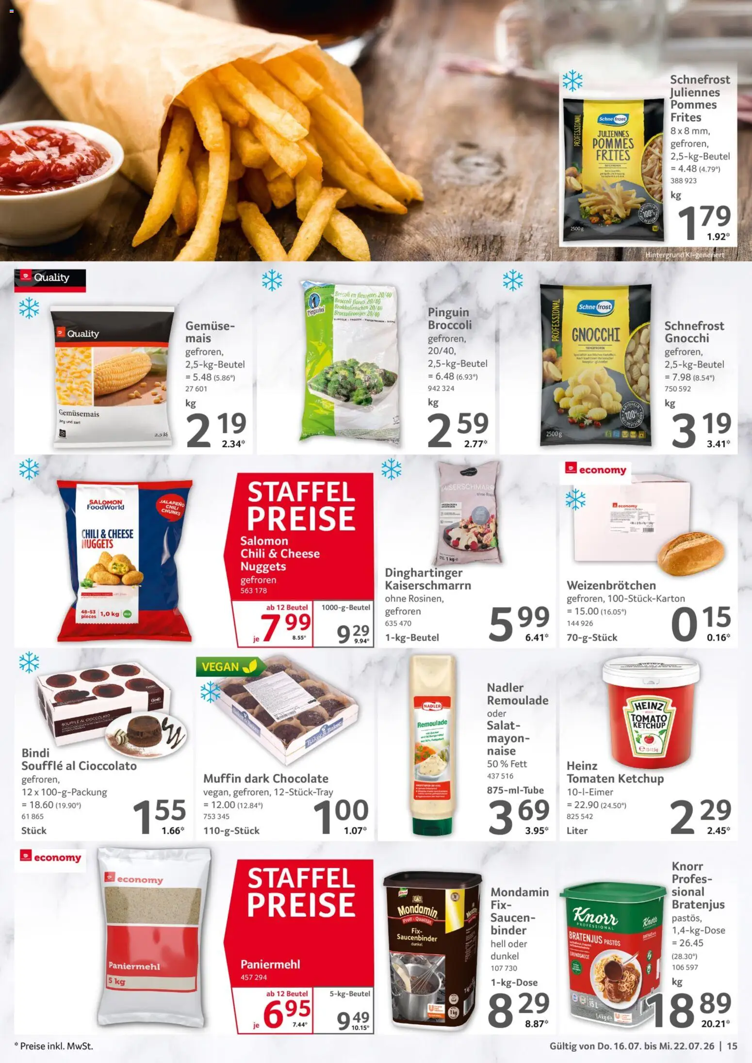 Selgros Prospekt – gültig ab 16.07.2026 | Seite: 15 | Produkte: Knorr, Rosinen, Ketchup, Salat