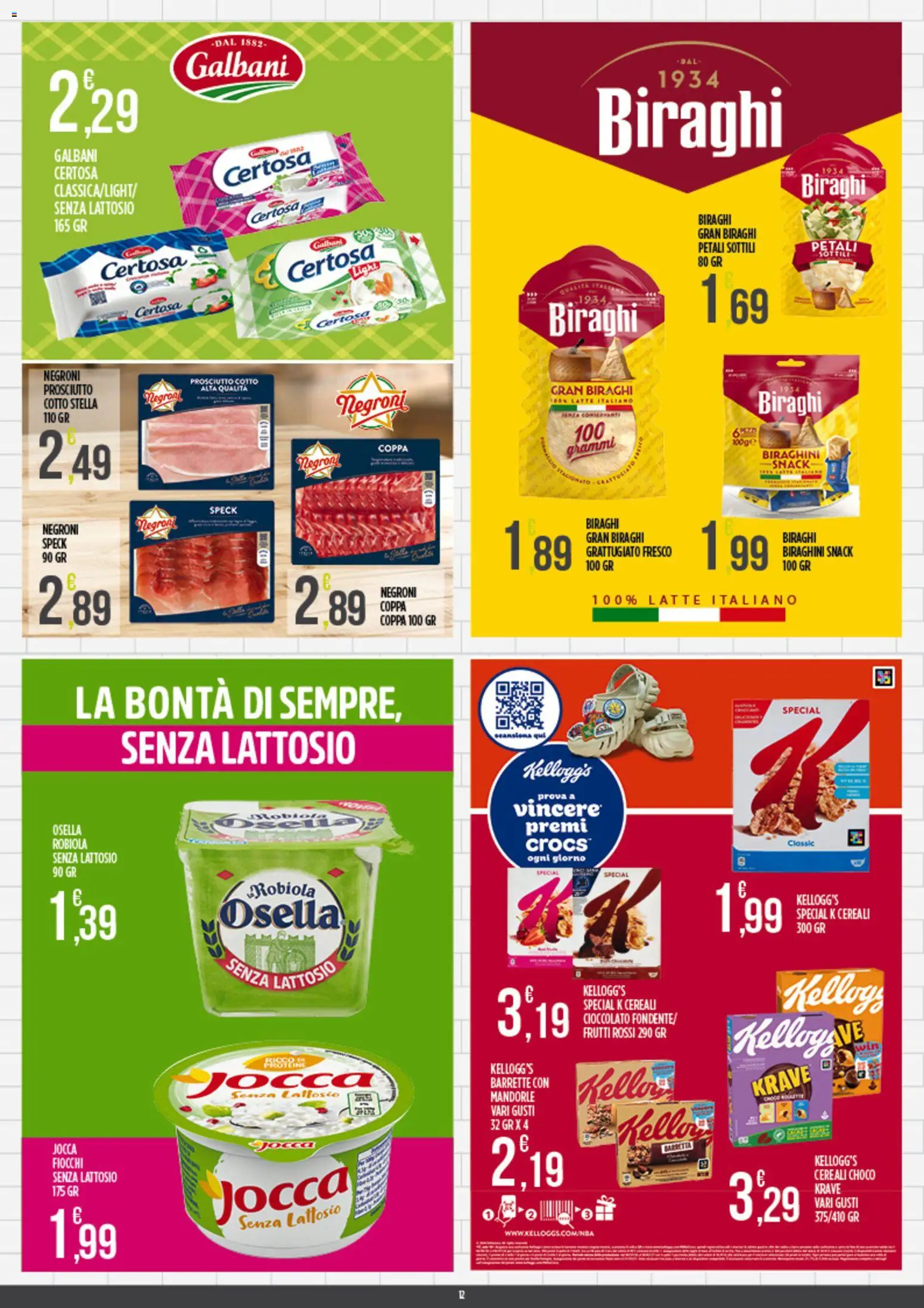 Volantino Euroesse del 15.06.2026 | Pagina: 12 | Prodotti: Fiocchi, Latte, Mandorle, Barretta