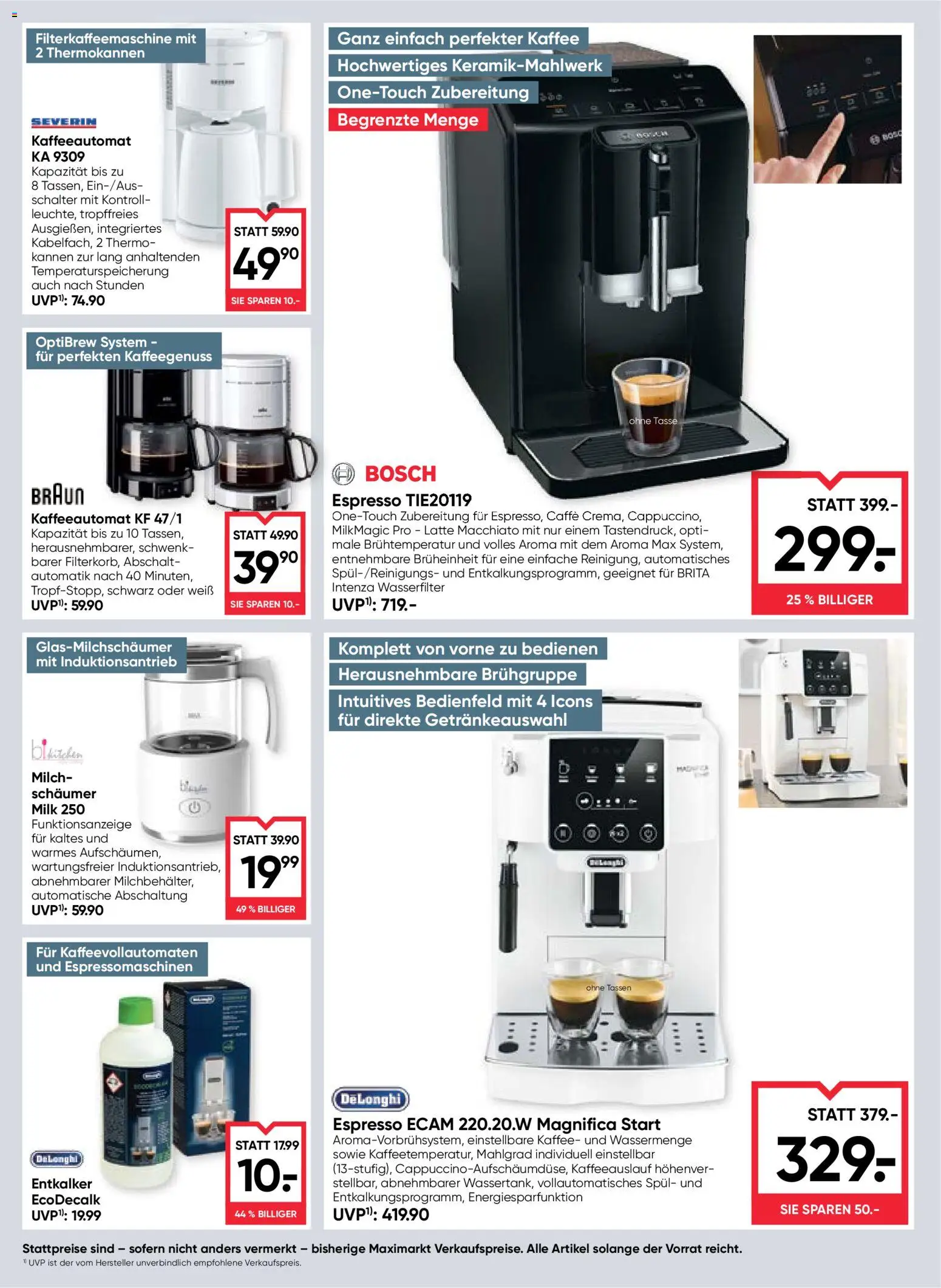 Maximarkt Flugblatt gültig ab 10.09.2026 | Seite: 18 | Produkte: Milch, Kaffee