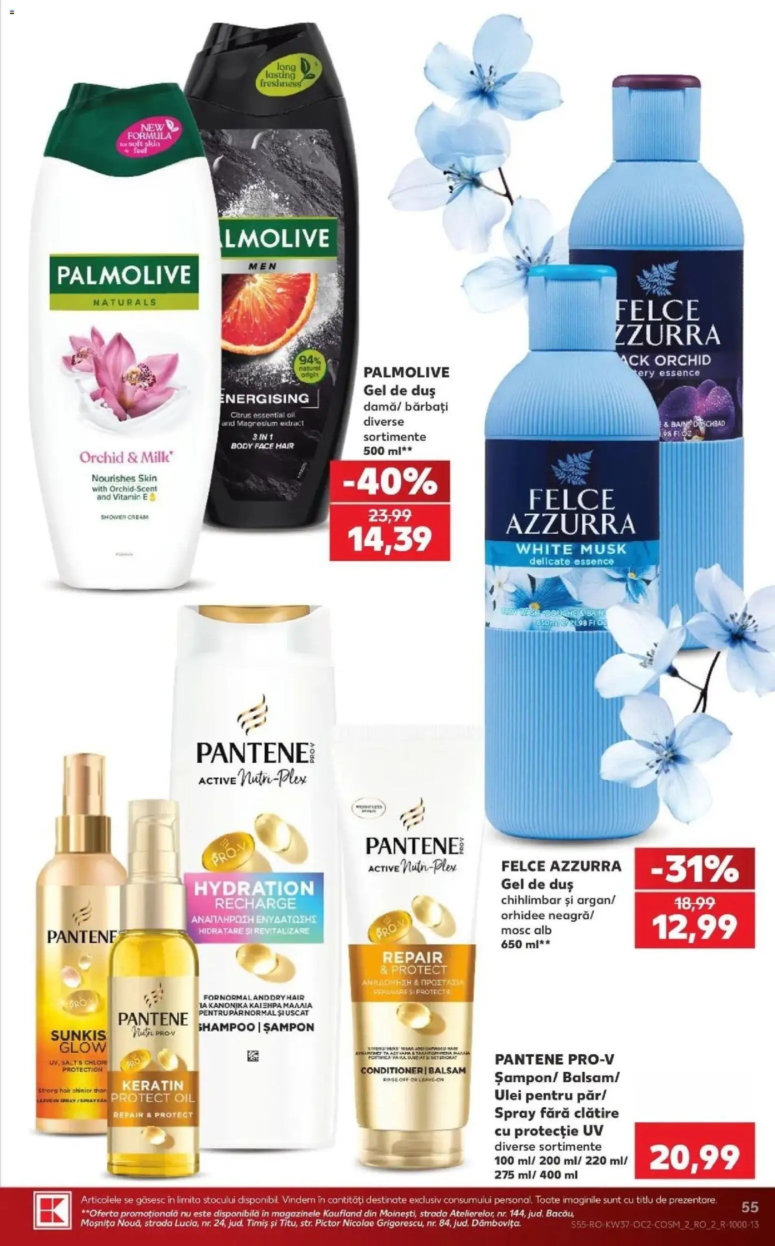 Kaufland Viseu de Sus 09.09.2026 - Revista si Oferta | Pagină: 55 | Produse: Duș, Șampon, Ulei, Gel de duș