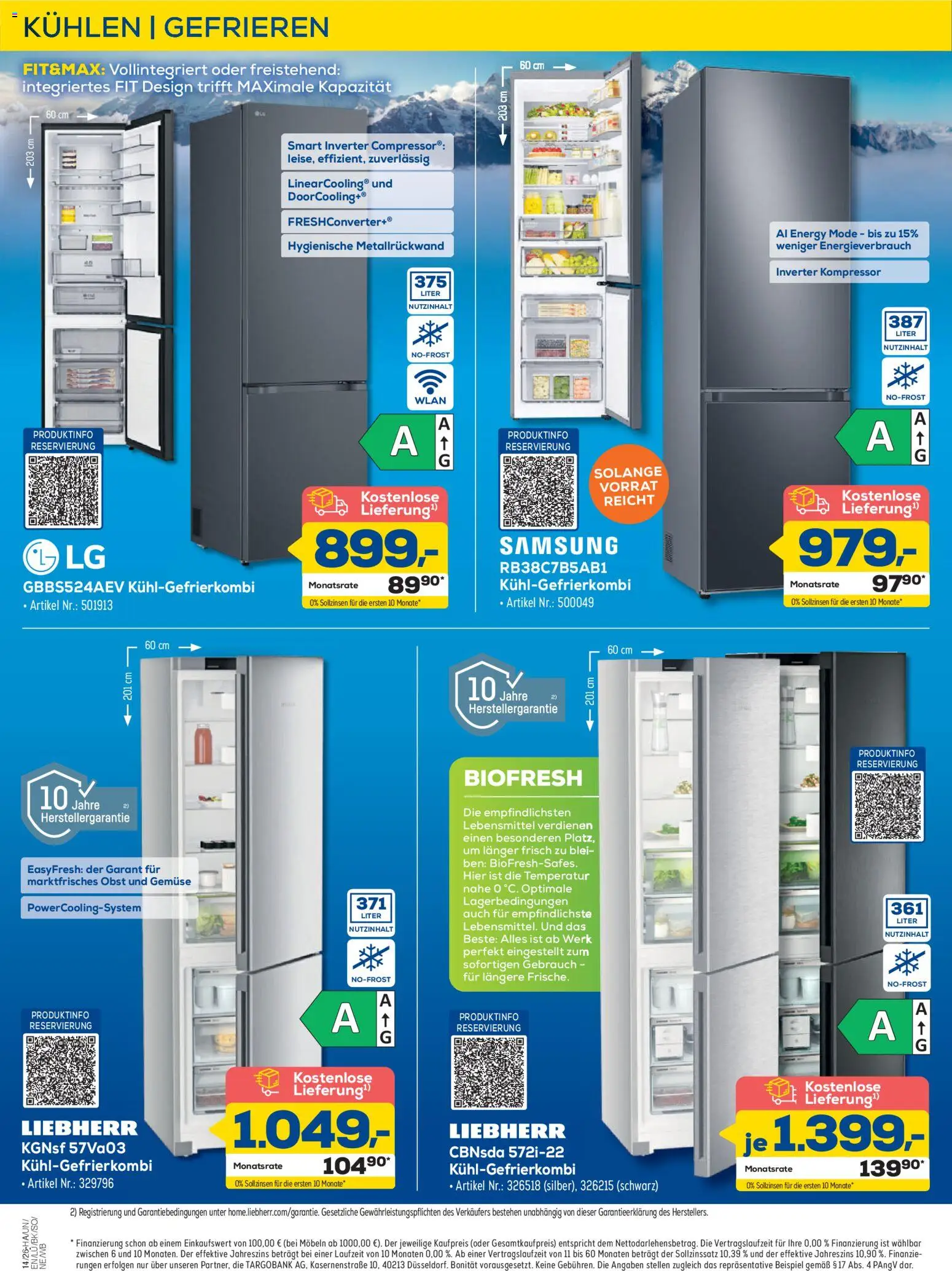 Euronics Prospekt Berlet – gültig ab 26.03.2026 | Seite: 10 | Produkte: Liebherr, Energy, Gemüse, Obst