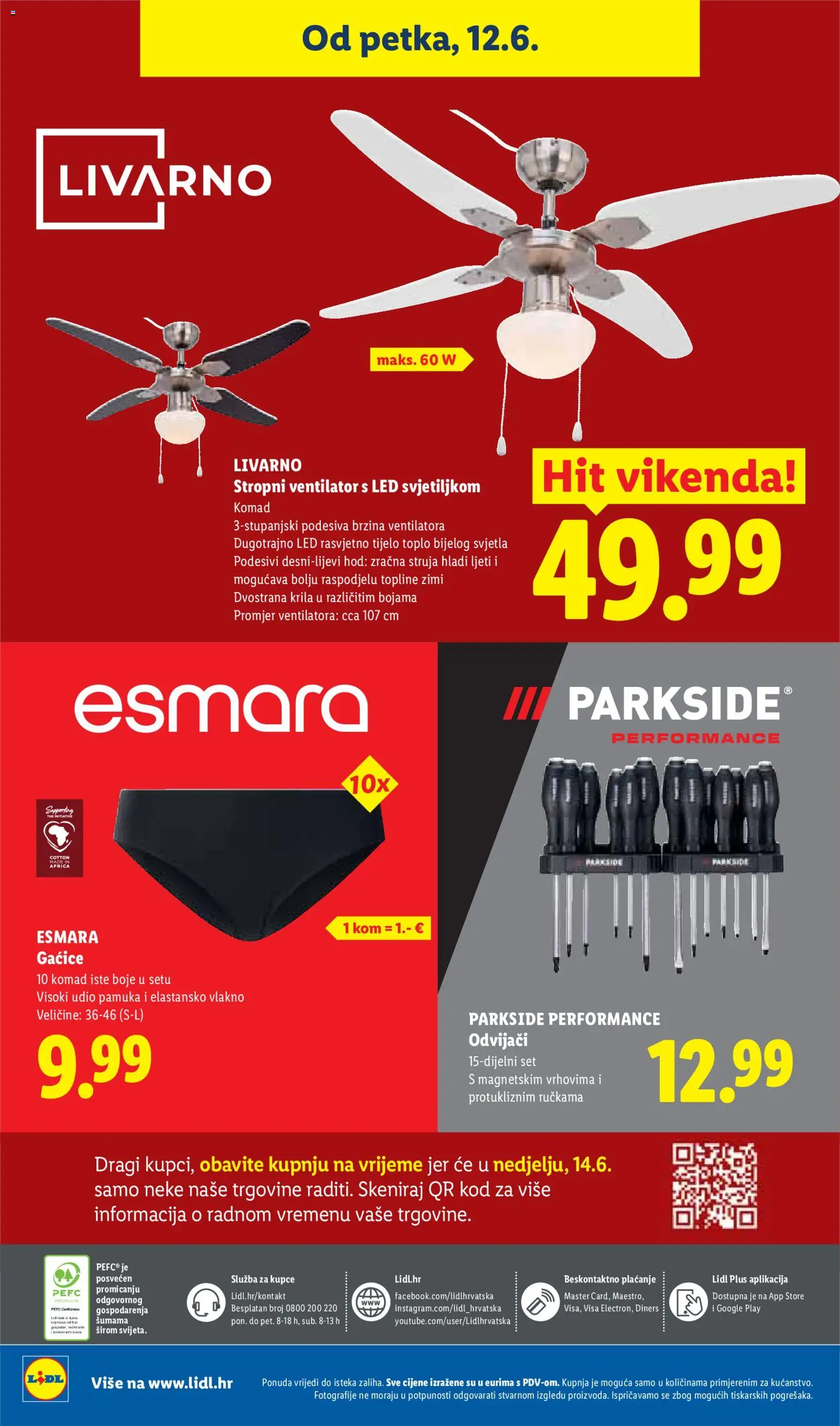 Lidl katalog | vrijedi od 08.06.2026 | Stranica: 76 | Proizvodi: Ventilator, Stropni ventilator, Gaćice, Parkside