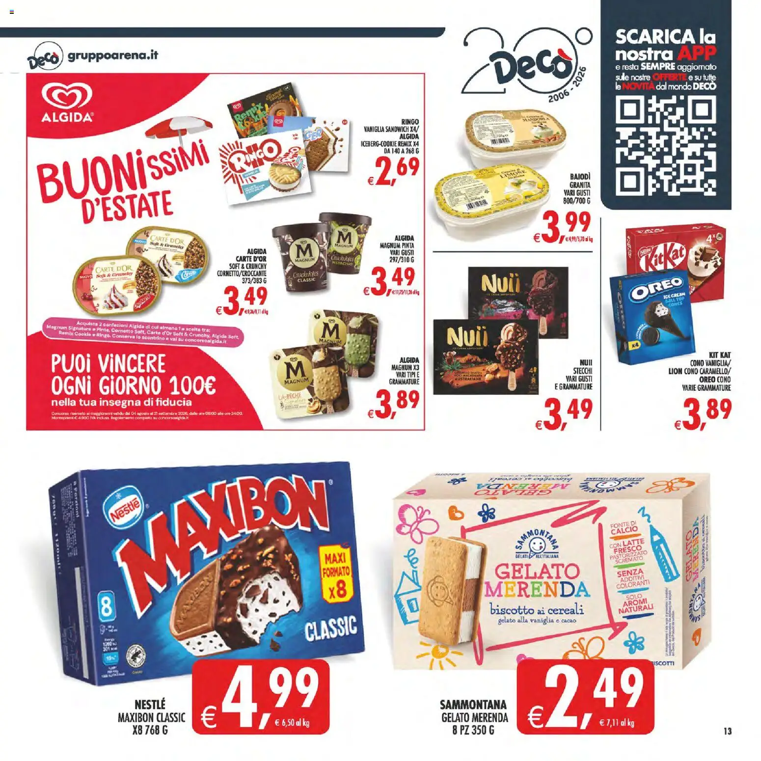 Volantino Decò del 11/08/2026 | Pagina: 15 | Prodotti: Cornetto, Magnum, Latte, Limone