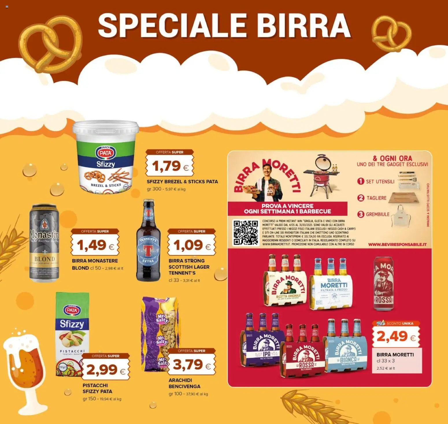 Volantino Oasi del 18.06.2026 | Pagina: 20 | Prodotti: Tennent's, Barbecue, Birra Moretti, Tagliere