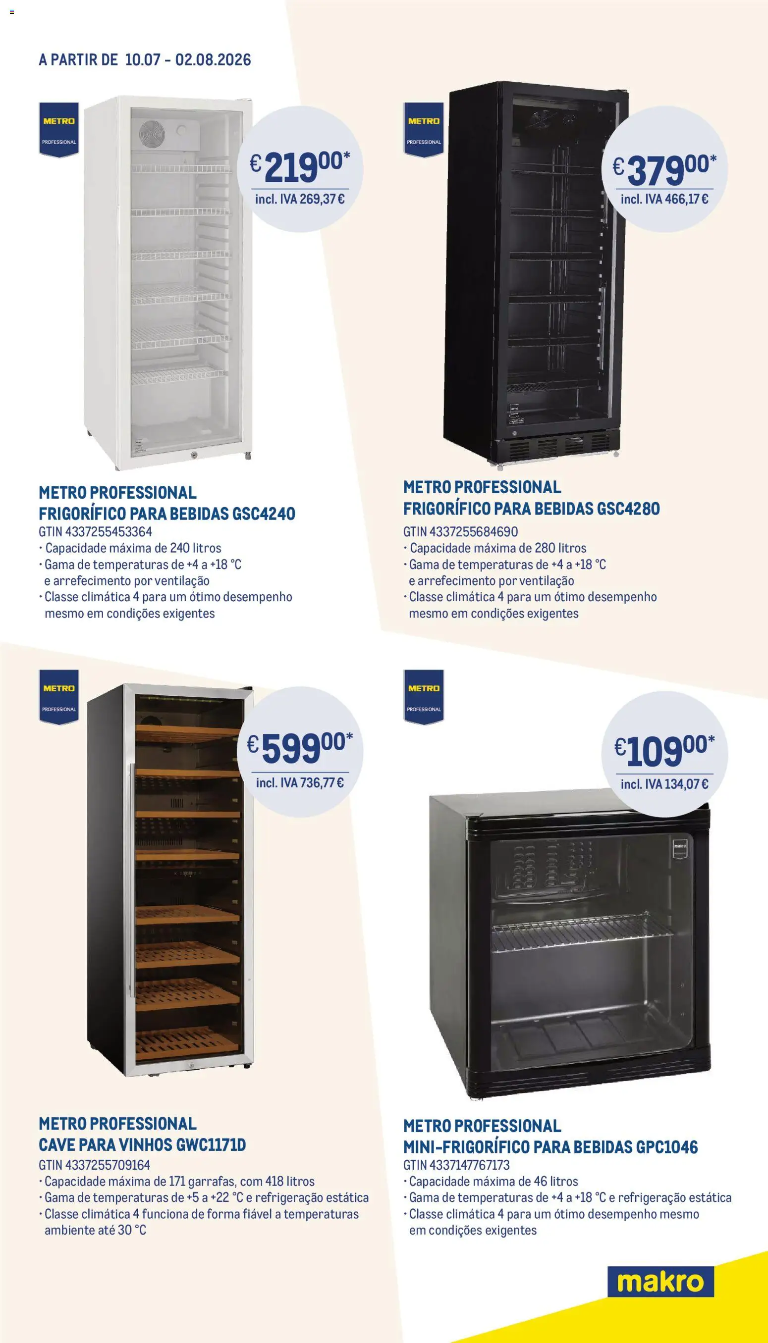 Makro Os indispensáveis para refrescar o seu negócio │ válido de 10/07/2026 | Página: 3 | Produtos: Frigorífico
