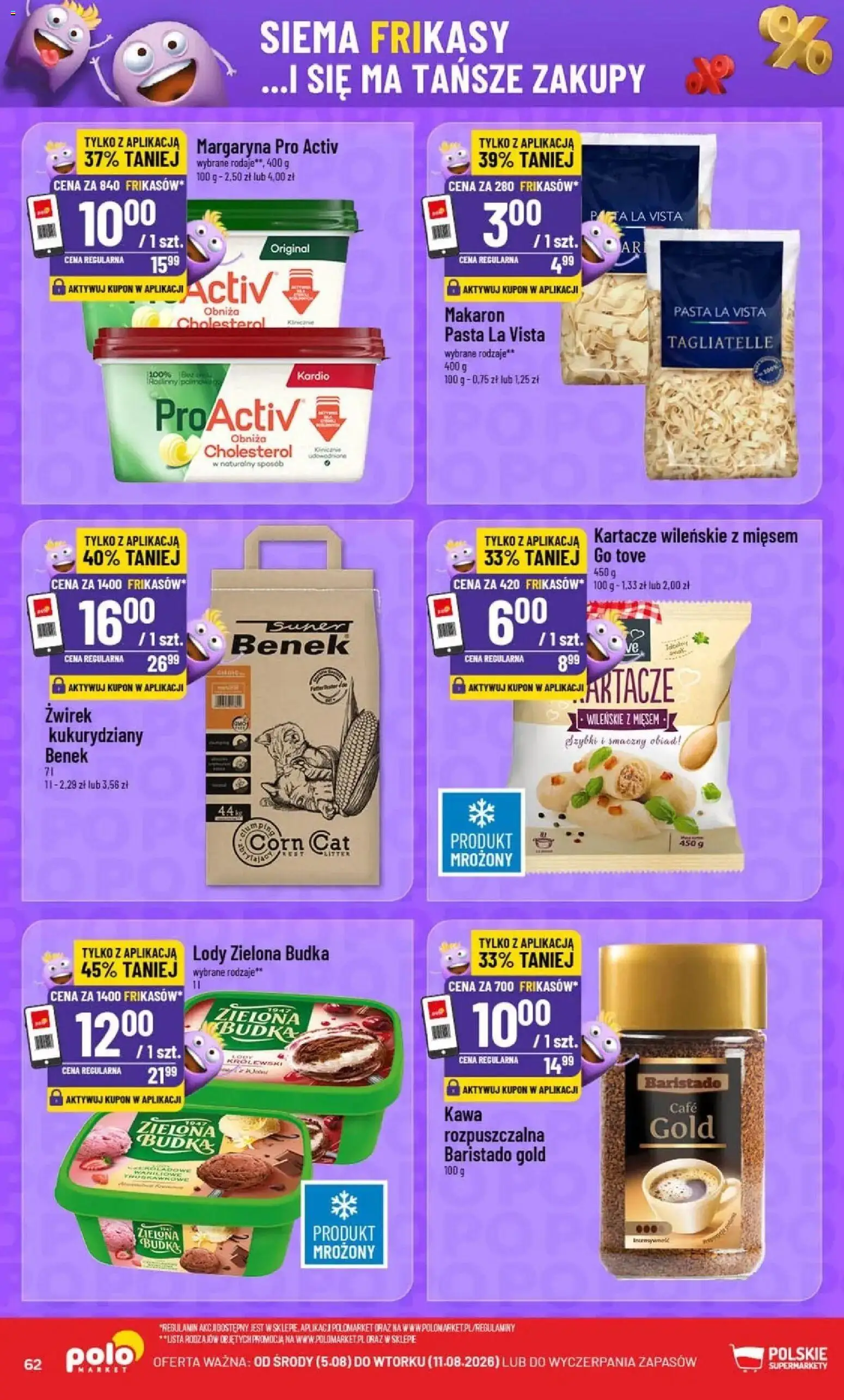 POLOmarket gazetka od 05.08.2026 | Strona: 62 | Produkty: Kawa, Pasta, Tagliatelle, Makaron