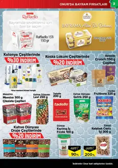 12.05.2026 tarihinden itibaren geçerli olan Onur Market kataloğu önizlemesi | Sayfa: 3