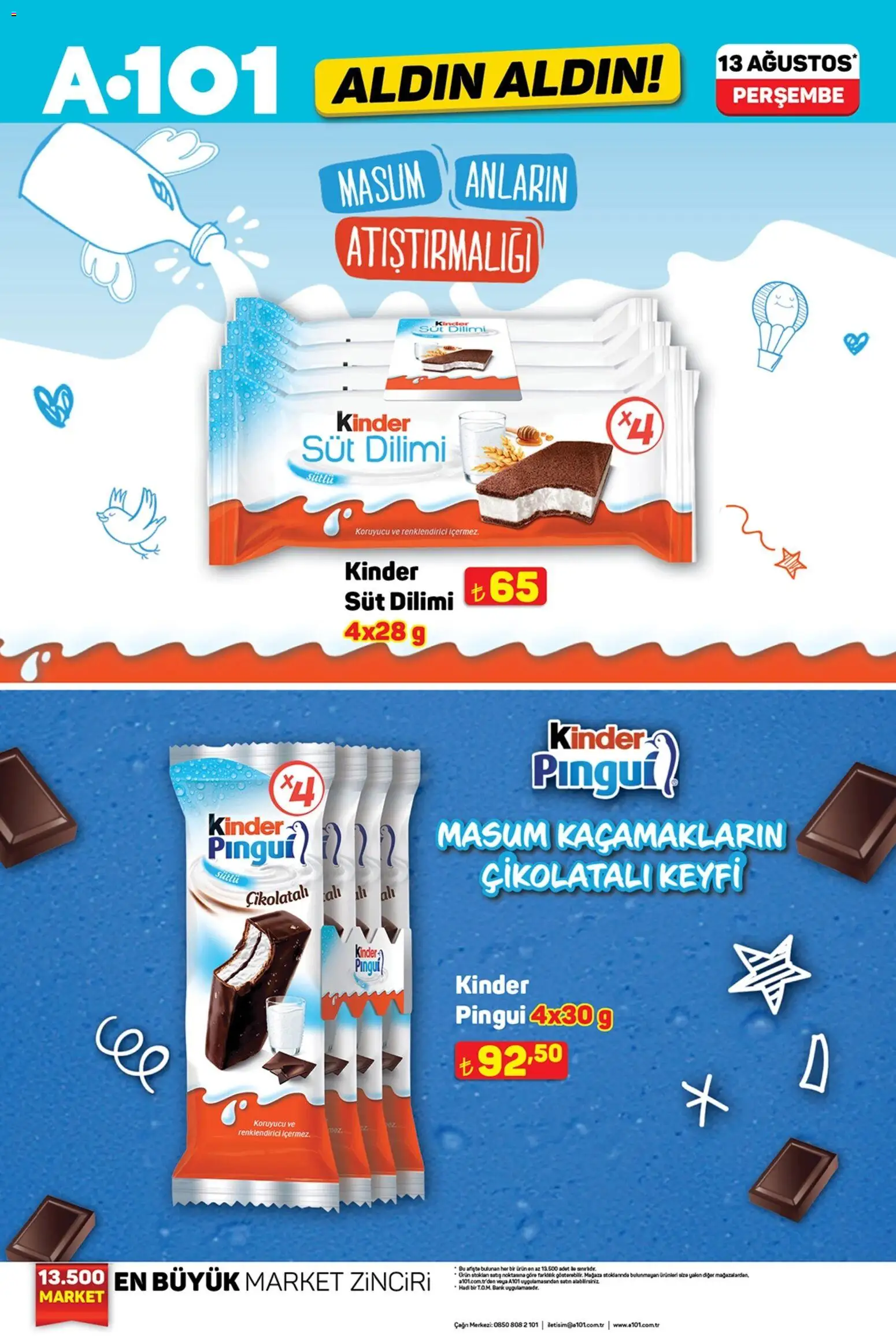 A101 - Katalog Aldın Aldın - 13 Ağustos 2026 tarihinden itibaren geçerlidir | Sayfa: 15 | Ürünler: Süt