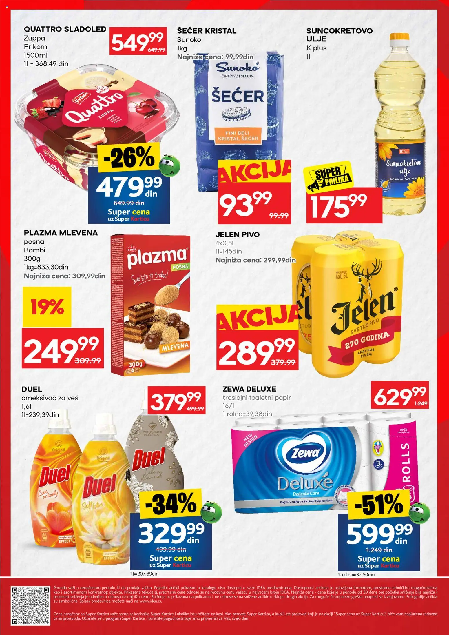 Idea katalog - važi od 13.08.2026 | Strana: 2 | Proizvode: Kristal šećer, Sladoled, Sto, Ulje