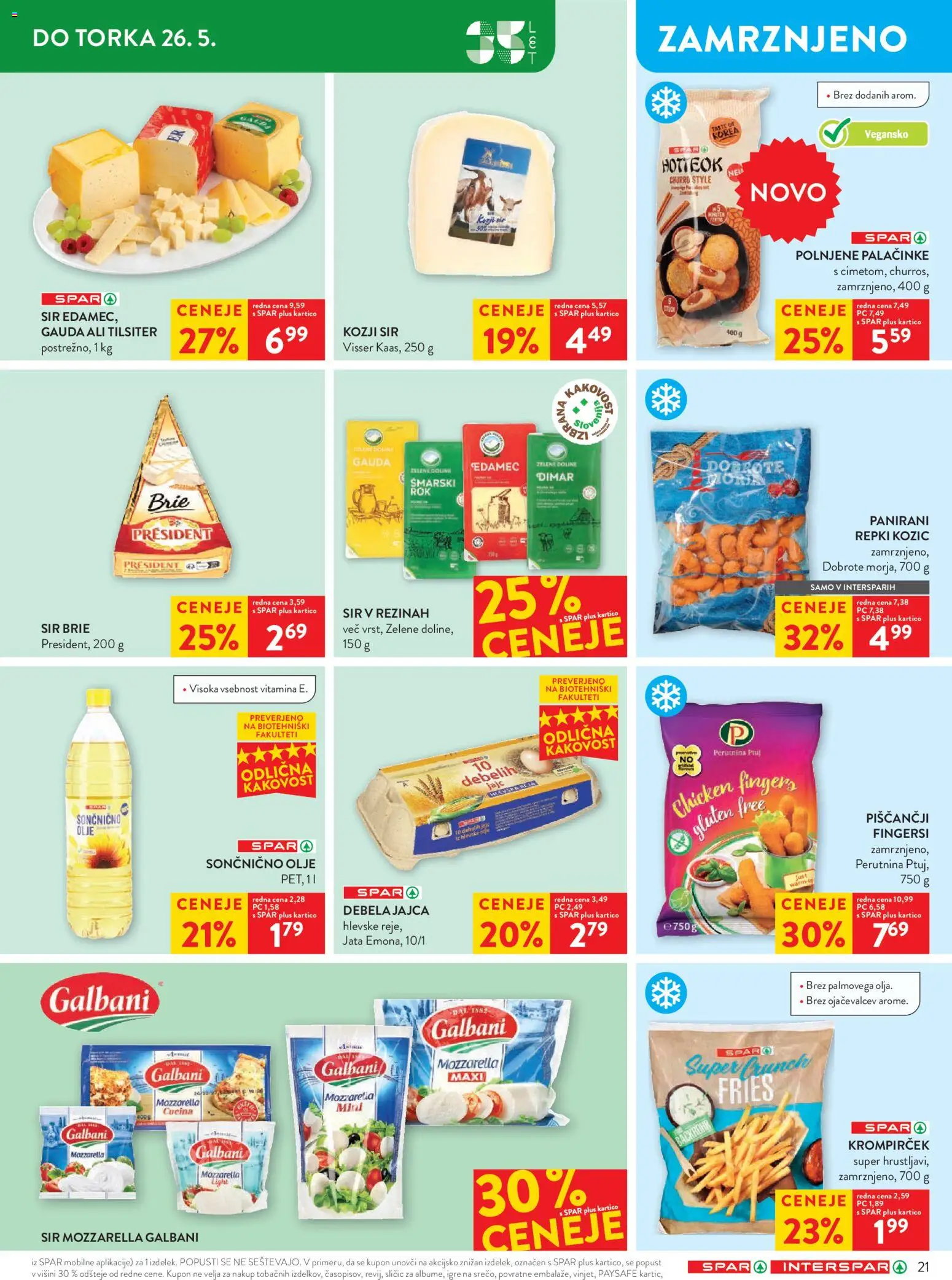 Novi Spar katalog ponudbe – veljaven od 20.05.2026 | Stran: 29 | Izdelki: Edamec, Palačinke, Sir, Jajca