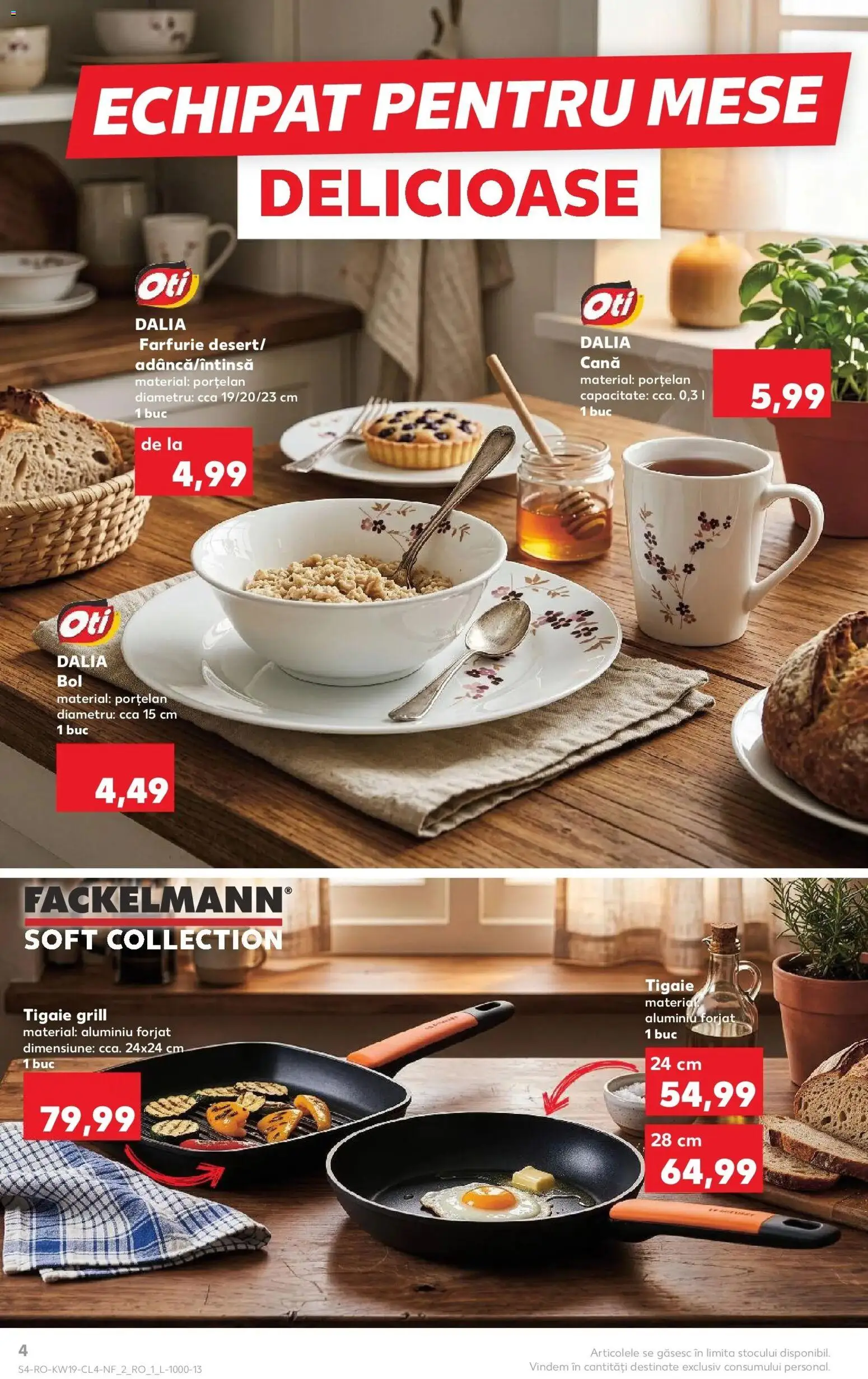 Noul catalog Kaufland – valabil de la 06.05.2026 | Pagină: 4 | Produse: Tigaie, Grill, Bol, Farfurie