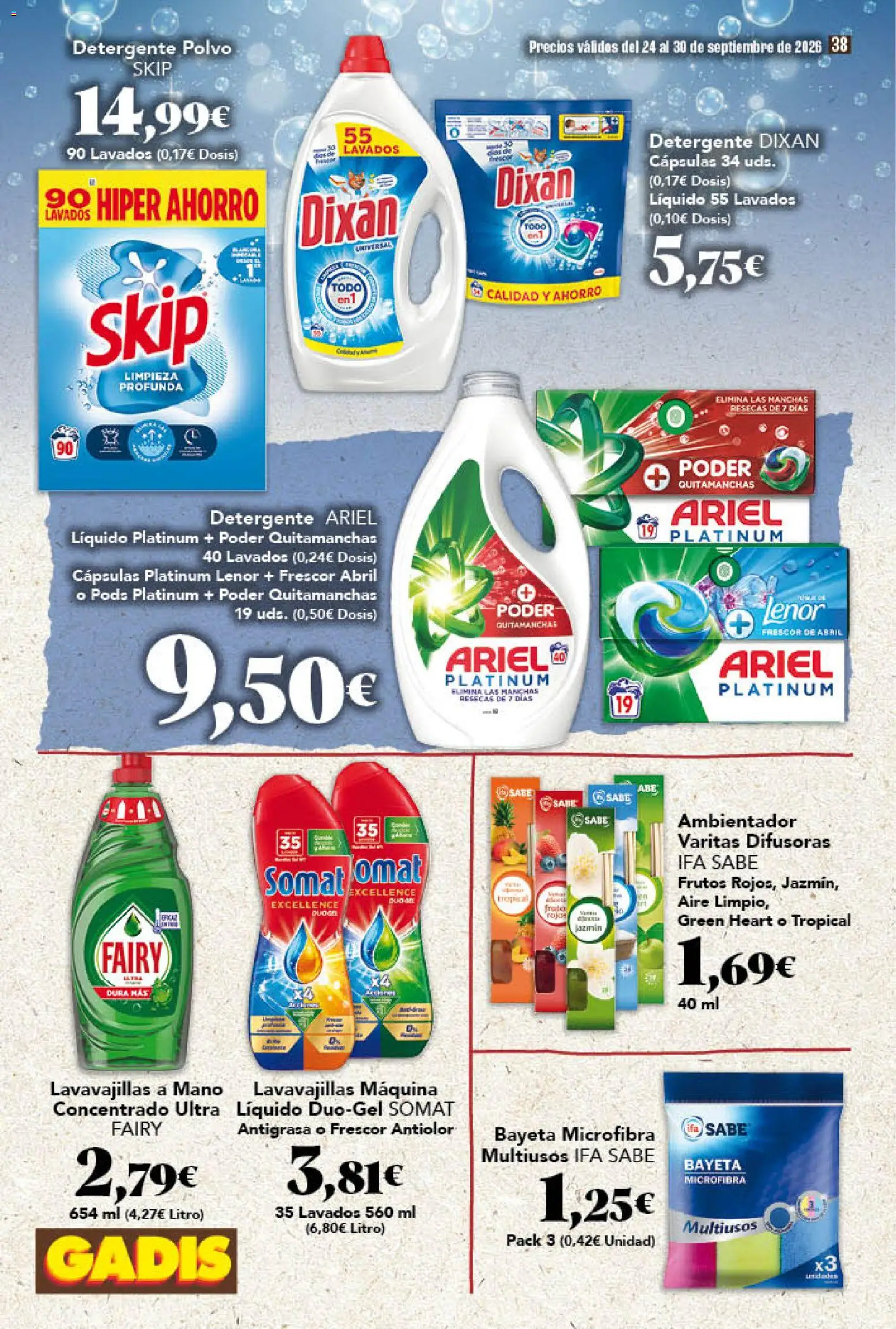 Gadis folleto │ válido desde el 24/09/2026 | Página: 38 | Productos: Polvo, Cápsulas, Lavavajillas, Ambientador