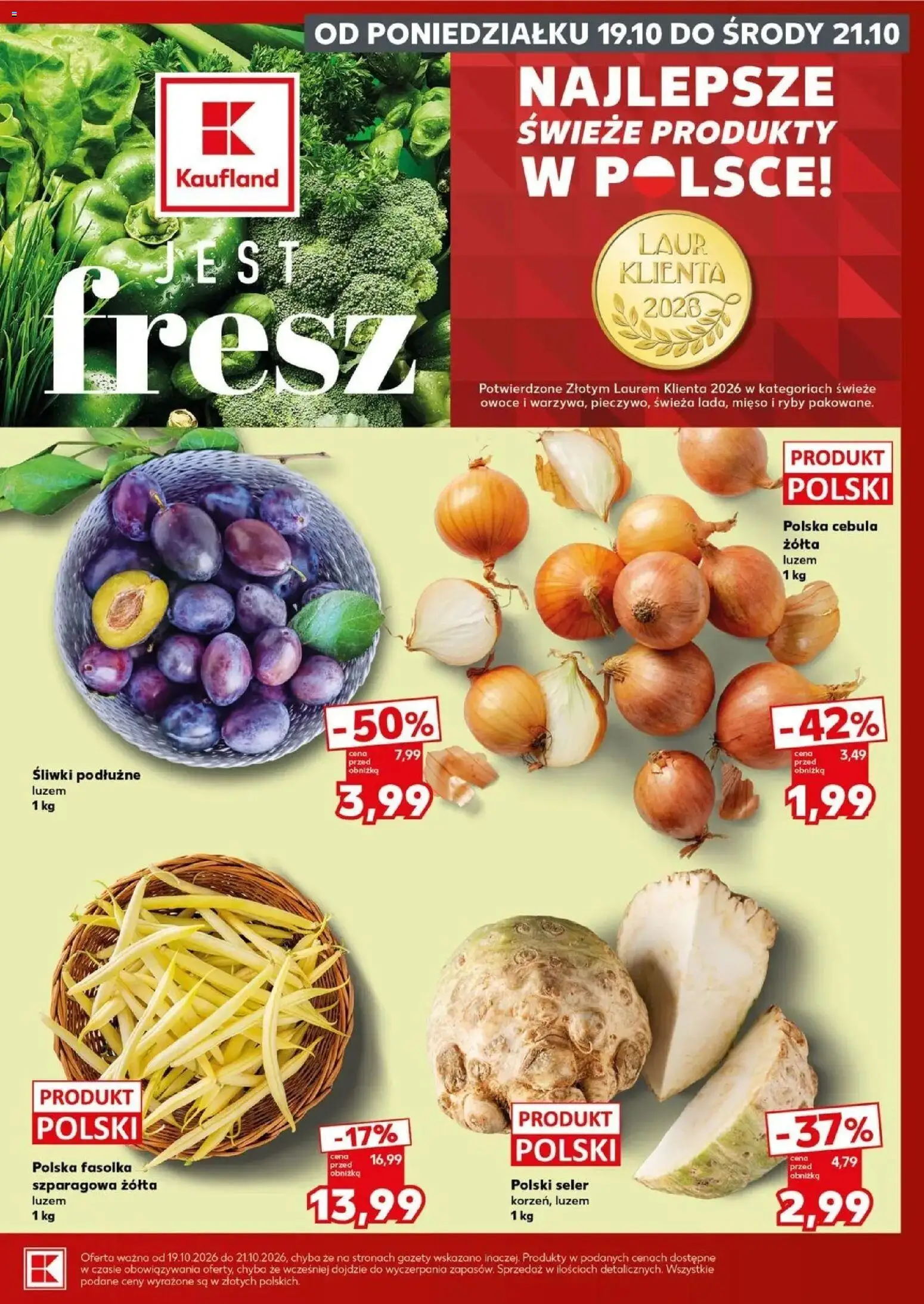 Kaufland gazetka - Mocny start od 19.10.2026 - od jutra PDF | Strona: 5 | Produkty: Mięso, Cebula, Gazety, Ryby
