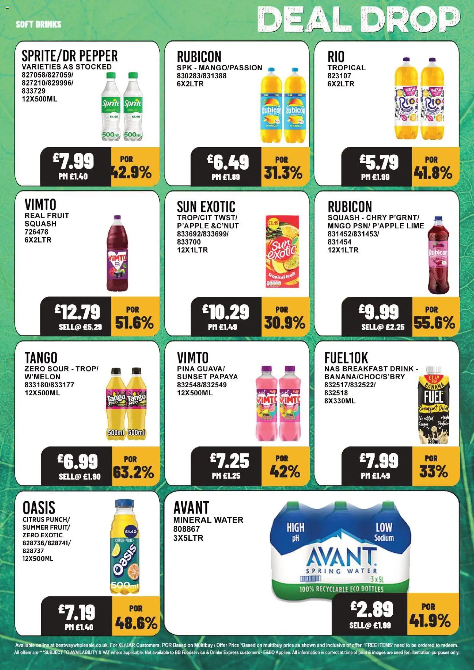{H1} | Page: 8 | Products: Drinks, Sugar, Protein, Tropical fruit