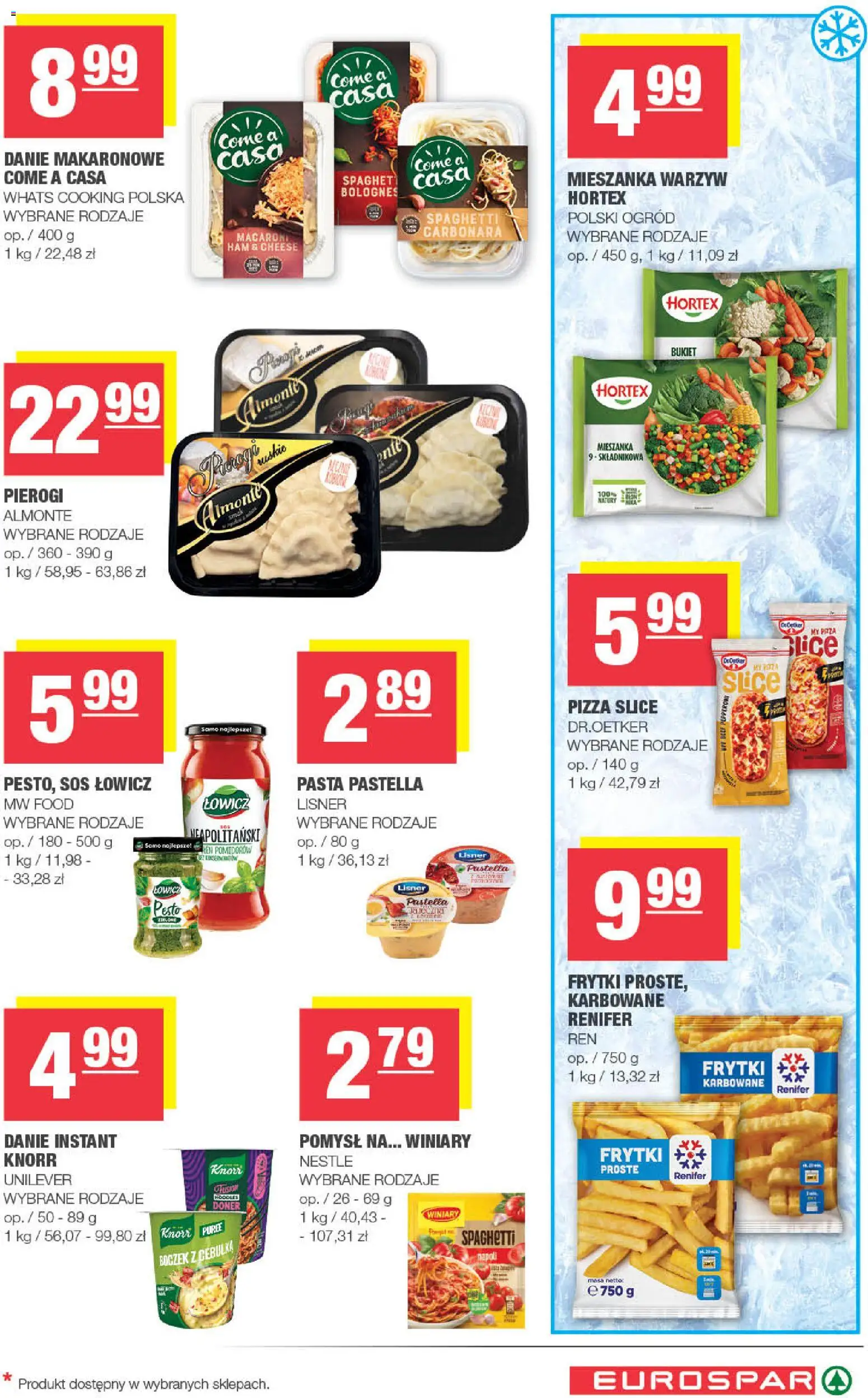 Spar gazetka - Eurospar od 21.10.2026 | Strona: 9 | Produkty: Carbonara, Spaghetti, Pizza, Sos