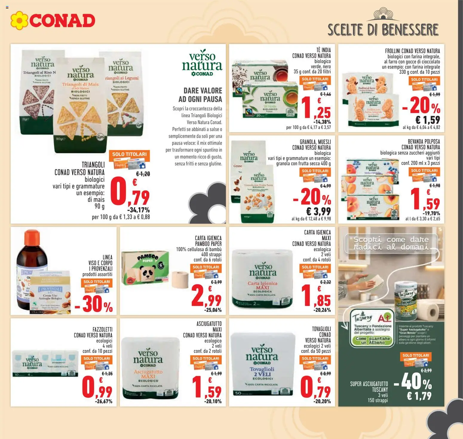 Volantino Conad del 22/10/2026 | Pagina: 13 | Prodotti: Legumi, Cioccolato, Fazzoletti, Frollini