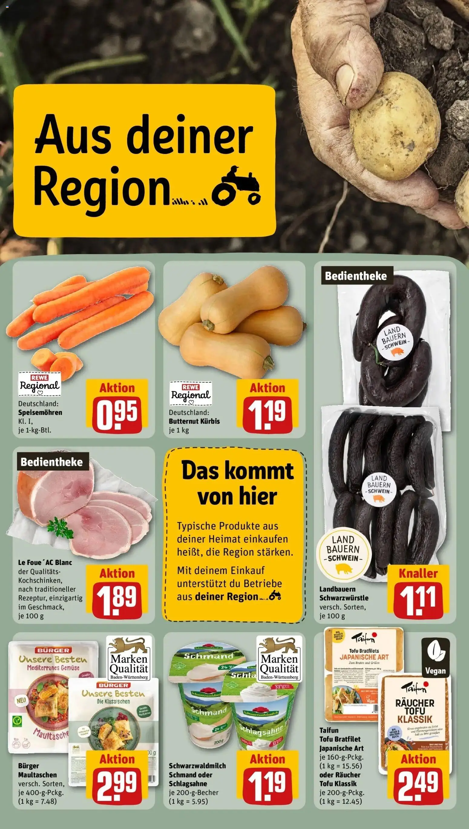 REWE Prospekt ab 28.09.2026 zum Blättern » Angebote | Seite: 28 | Produkte: Schlagsahne, Burger, Gemüse, Maultaschen