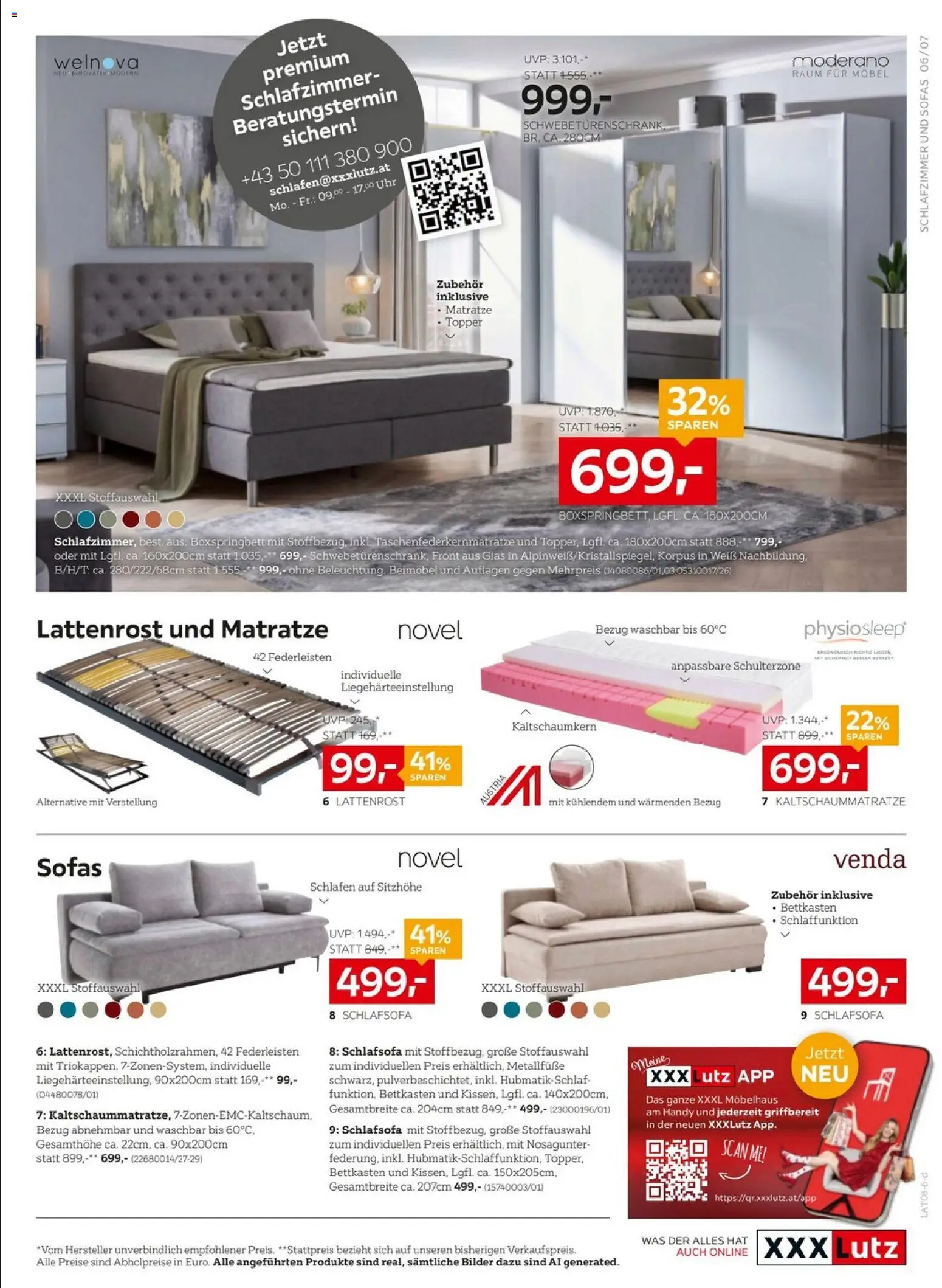 XXXLutz Prospekt aktuell gültig ab 25.08.2026 | Seite: 7 | Produkte: Uhr, Matratze, Lattenrost