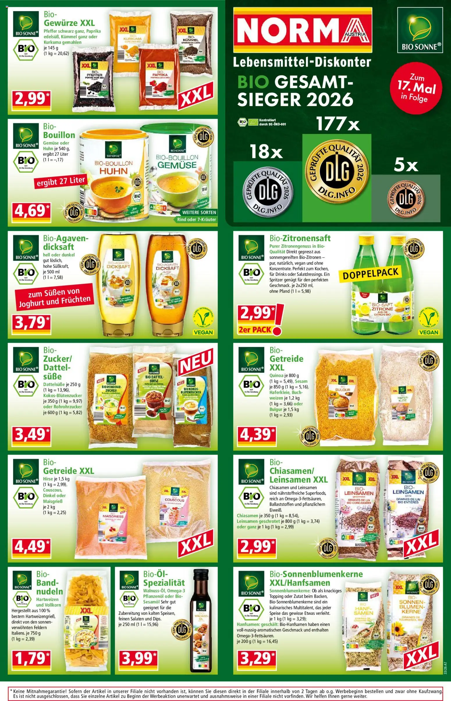 Norma Flugblatt gültig ab 10.08.2026 | Seite: 15 | Produkte: Getreide, Gewürze, Dattel, Joghurt