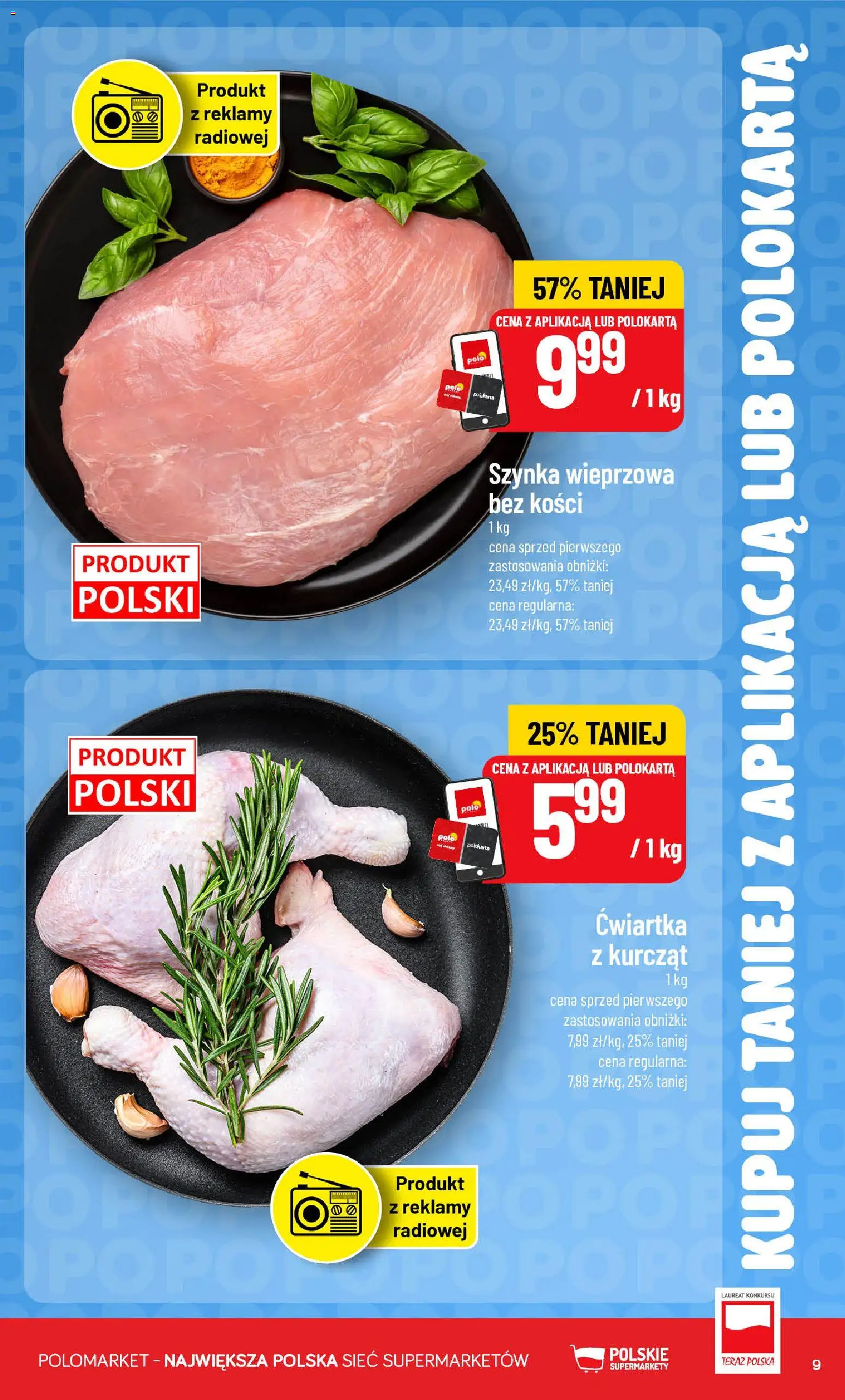 POLOmarket gazetka - Kupuj taniej od 28.10.2026 | Strona: 9 | Produkty: Szynka wieprzowa, Szynka
