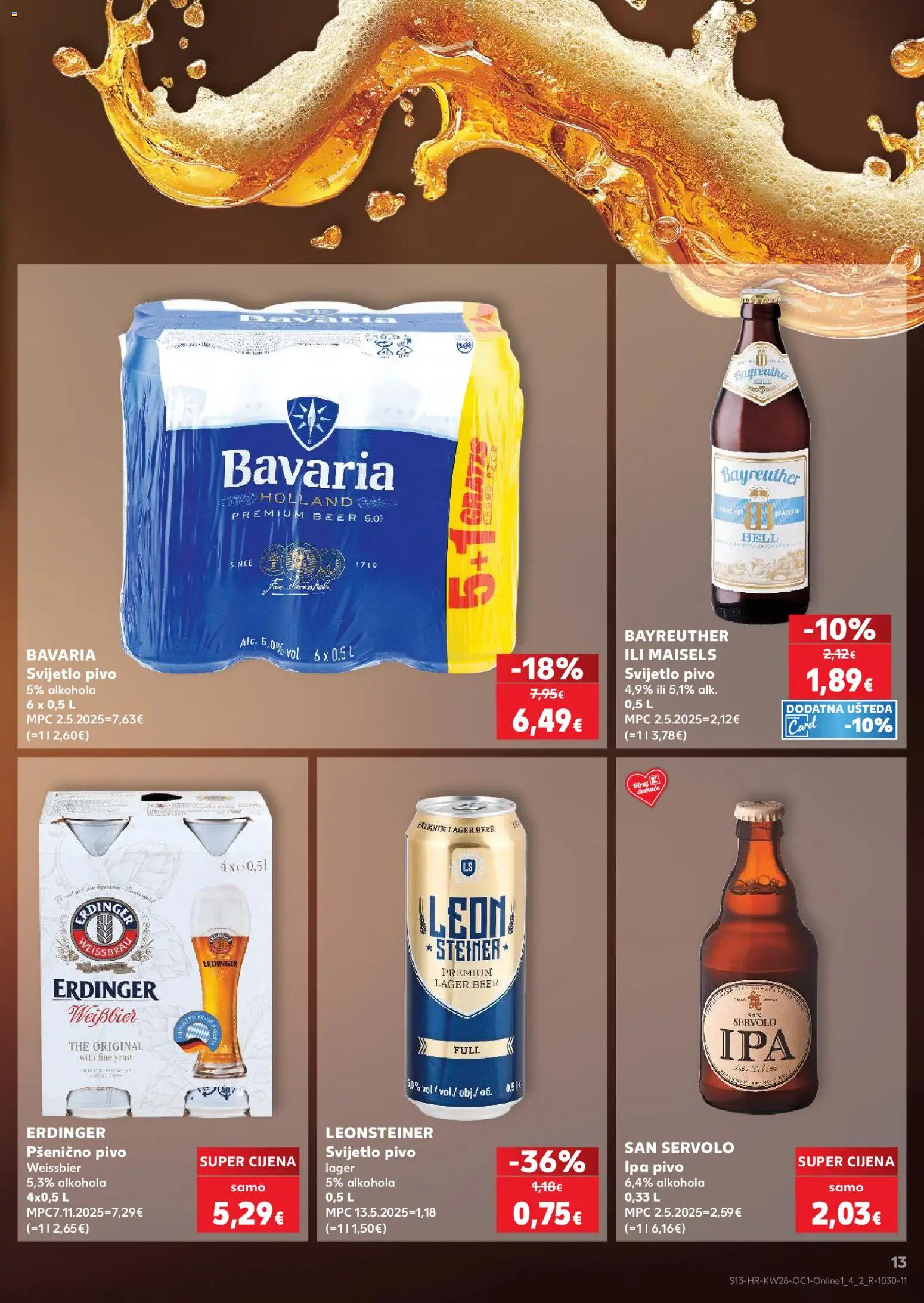 Kaufland katalog | vrijedi od 08.07.2026 | Stranica: 13 | Proizvodi: Hell, Pivo