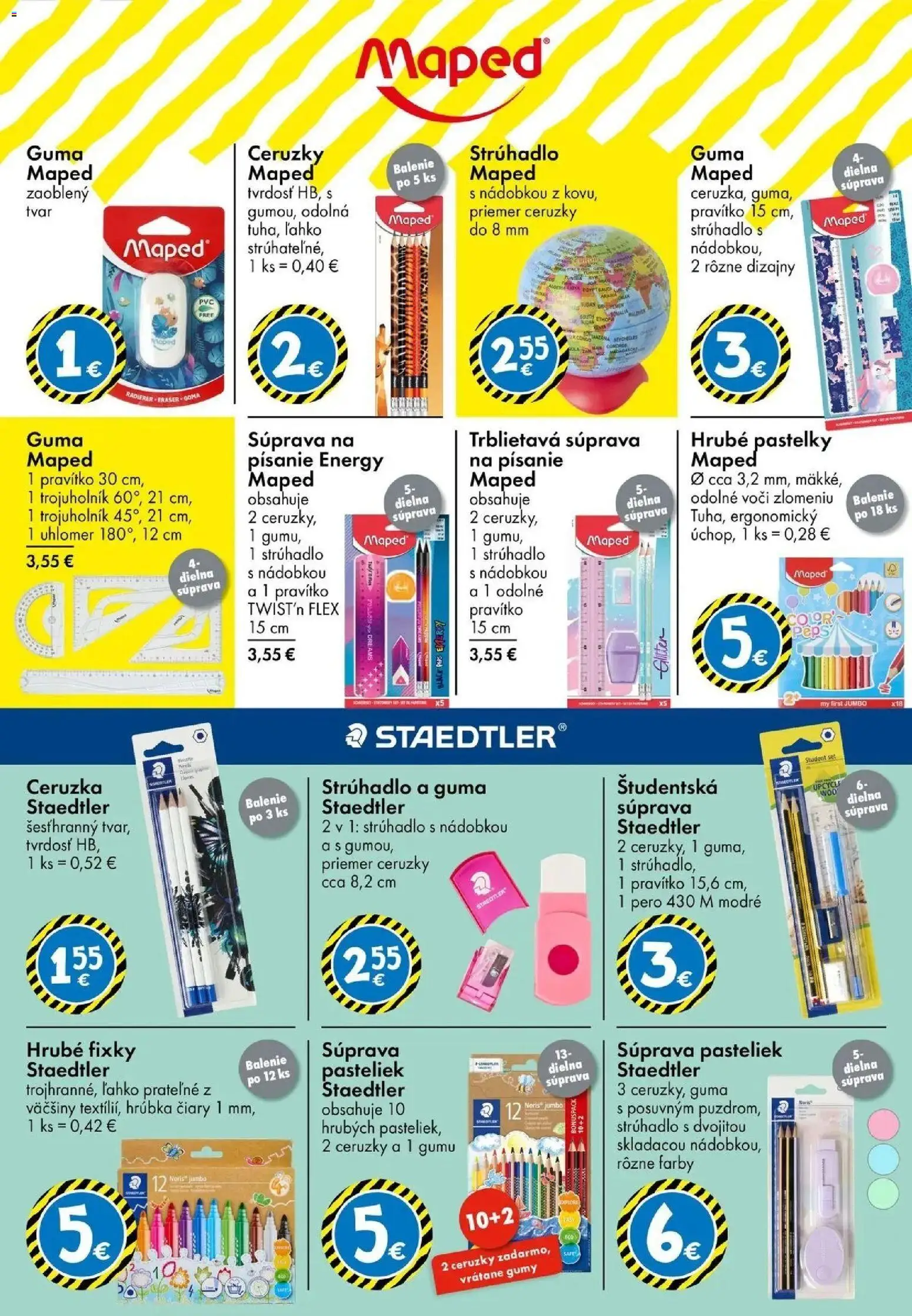 TEDi späť do školy od 14.08.2026 → Aktuálna ponuka online | Strana: 9 | Produkty: Strúhadlo, Pastelky, Ceruzka, Fixky