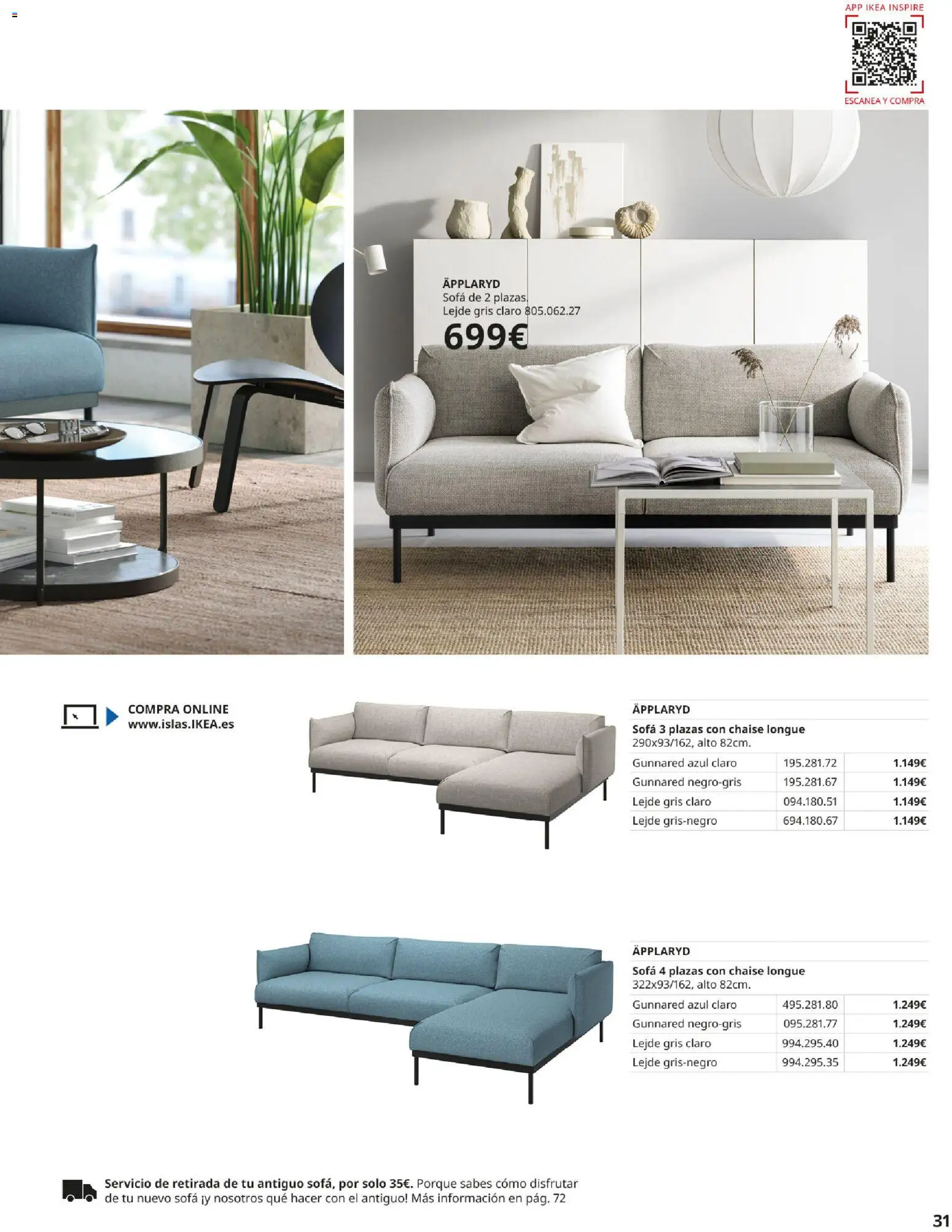 Catálogo IKEA Sofás │ válido desde el 07.05.2026 | Página: 31 | Productos: Sofá