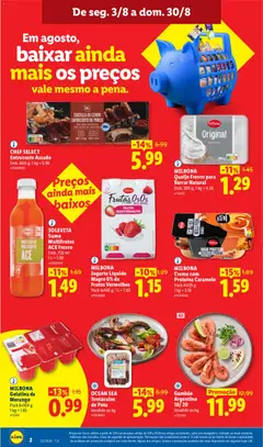 Pré-visualização MILBONA Iogurte Líquido Magro 0% de Frutos Vermelhos, Pack 4x160 g; 1 L = 1.80 válido de 03/08/2026 | Página: 2