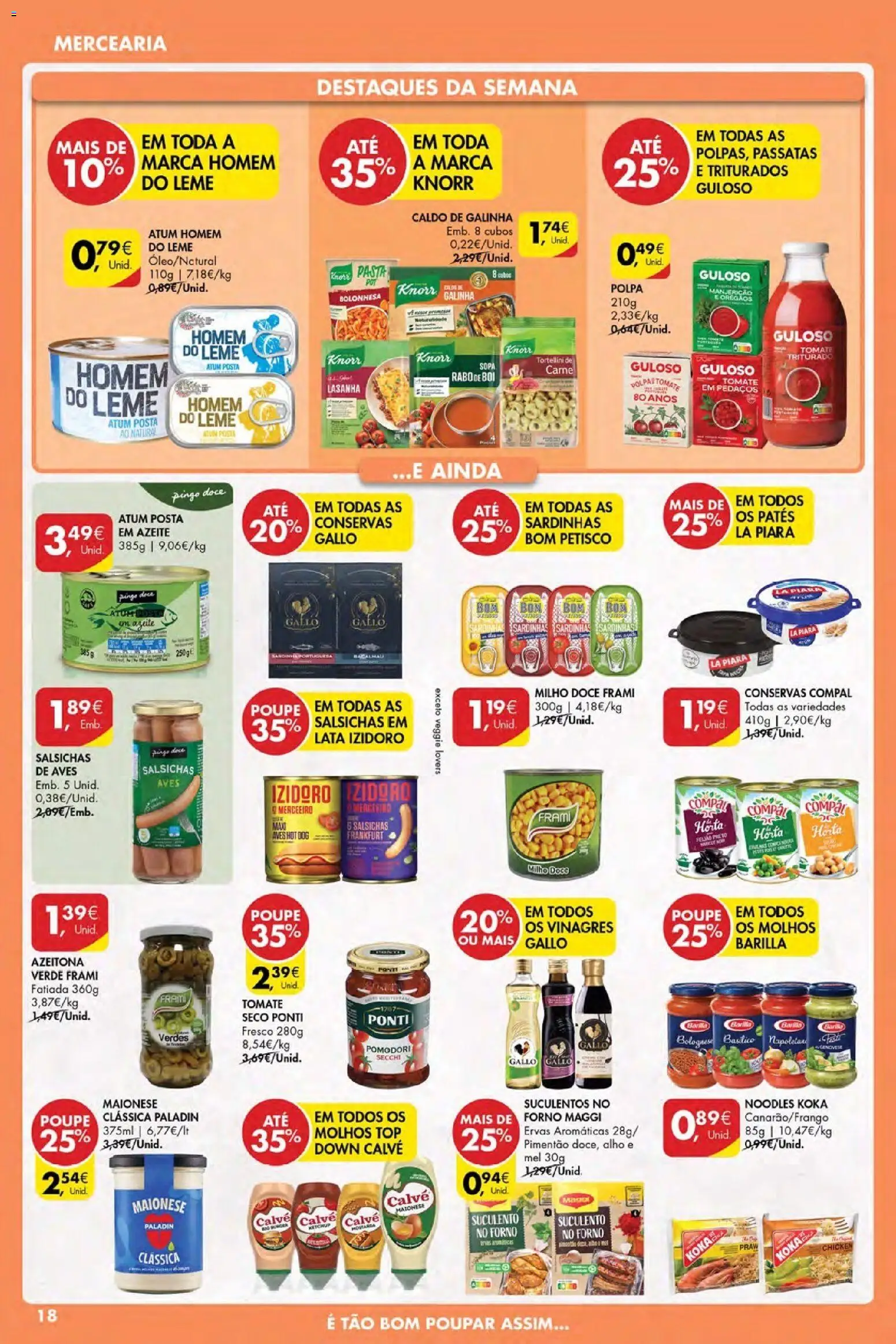 Pingo Doce Poupe Esta Semana Açores │ válido de 07.05.2026 | Página: 18 | Produtos: Atum, Forno, Azeite, Pimentão