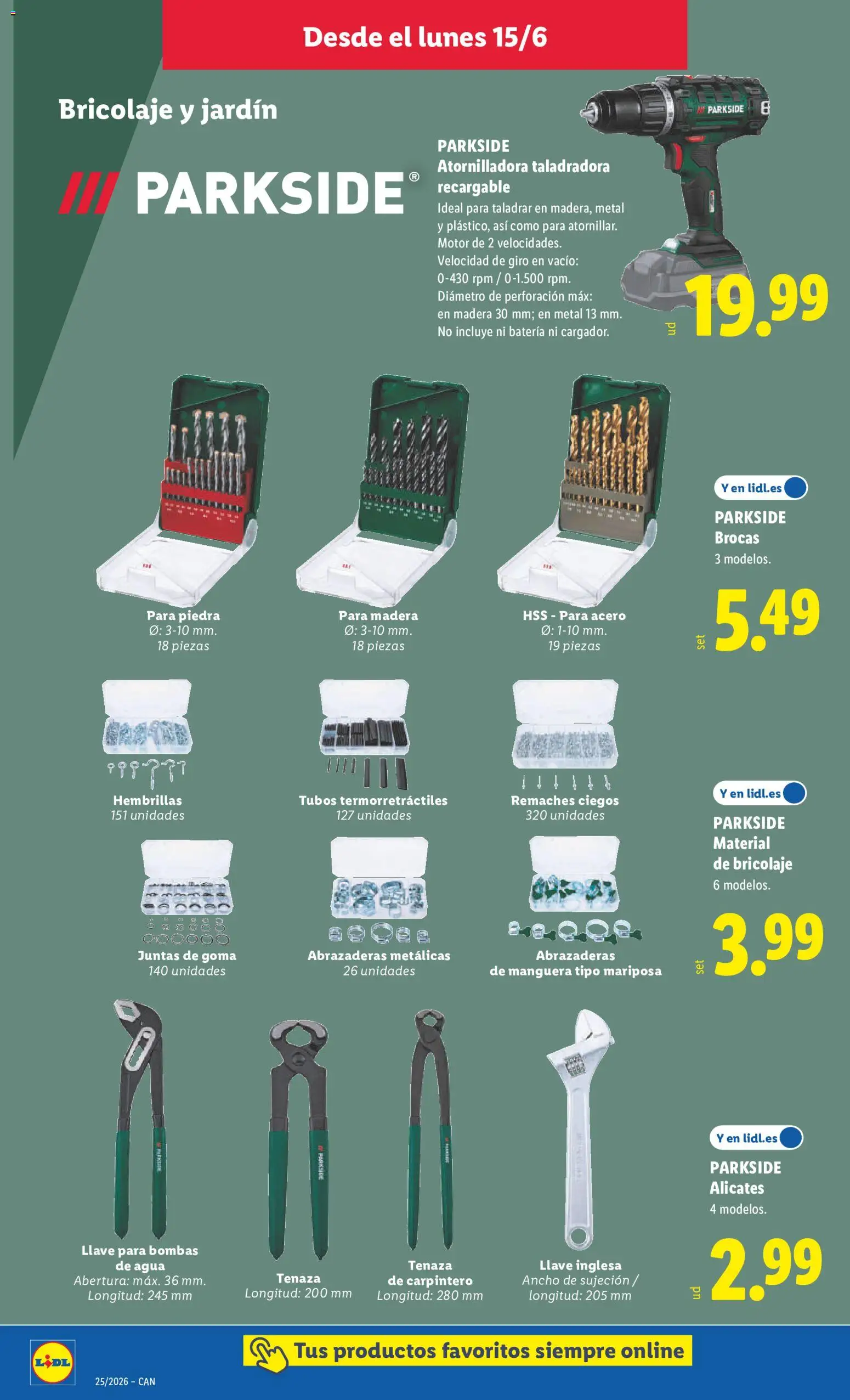 Lidl folleto de bazar Canarias │ válido desde el 15.06.2026 | Página: 12 | Productos: Manguera, Batería