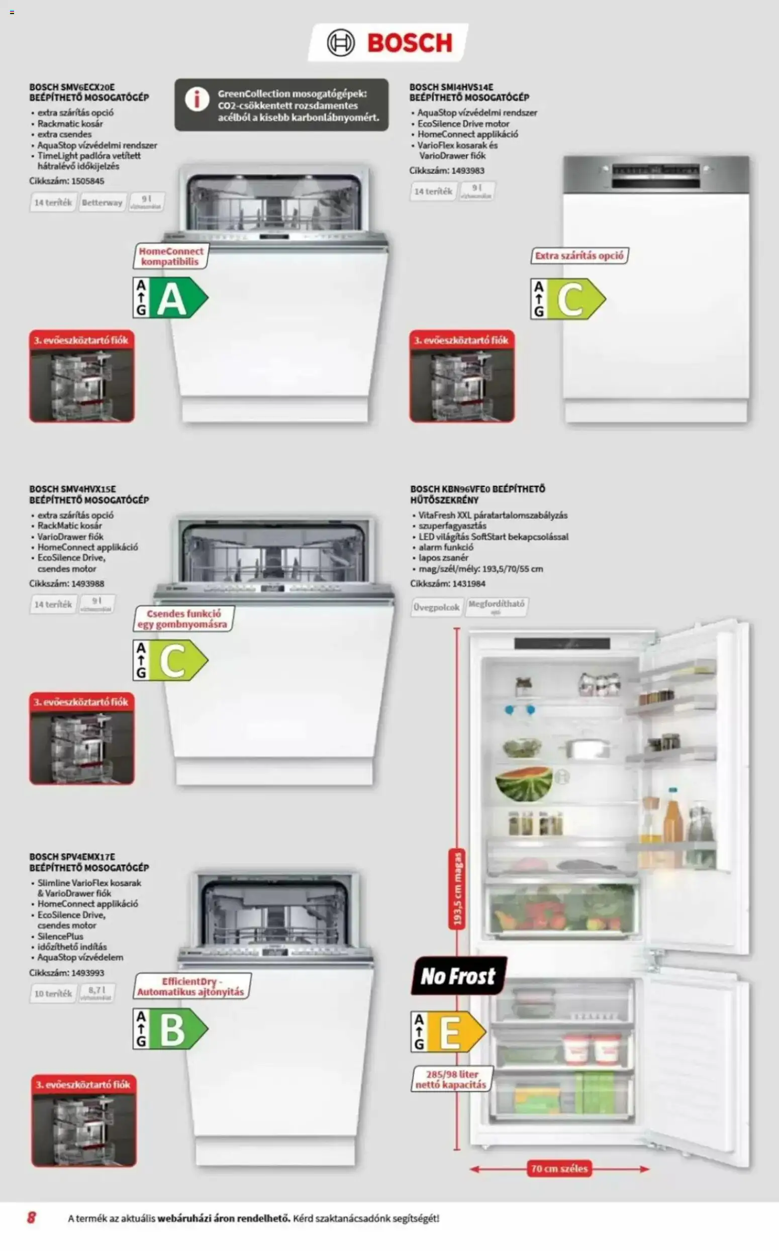 Media Markt akciós ujság - amely érvényes a következő dátumtól: 03.06.2026 | Oldal: 8 | Termékek: Evőeszköztartó, Hűtőszekrény, Mosogatógép, Kosár