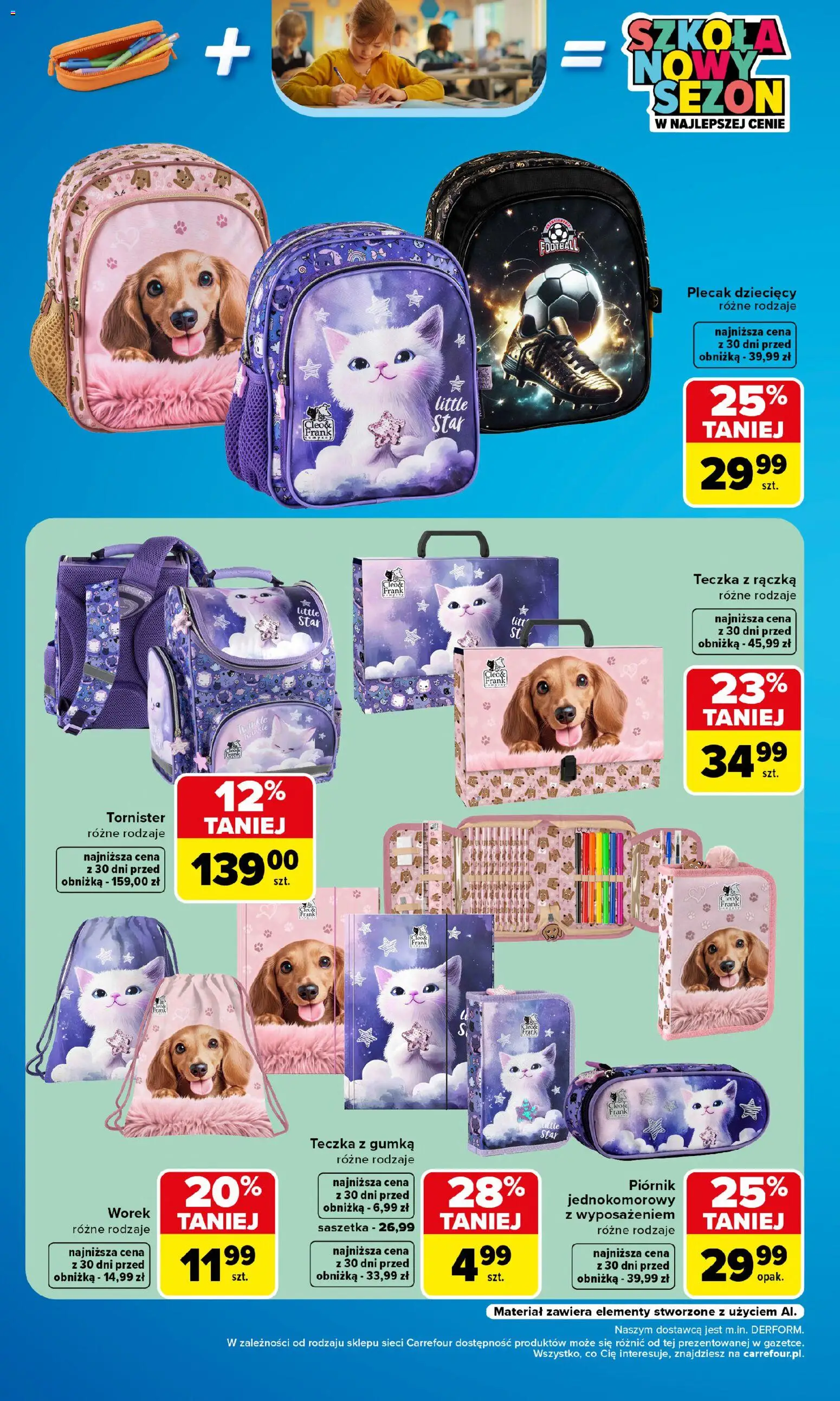 Carrefour gazetka - Szkoła nowy sezon II od 27.07.2026 | Strona: 12 | Produkty: Plecak, Piórnik