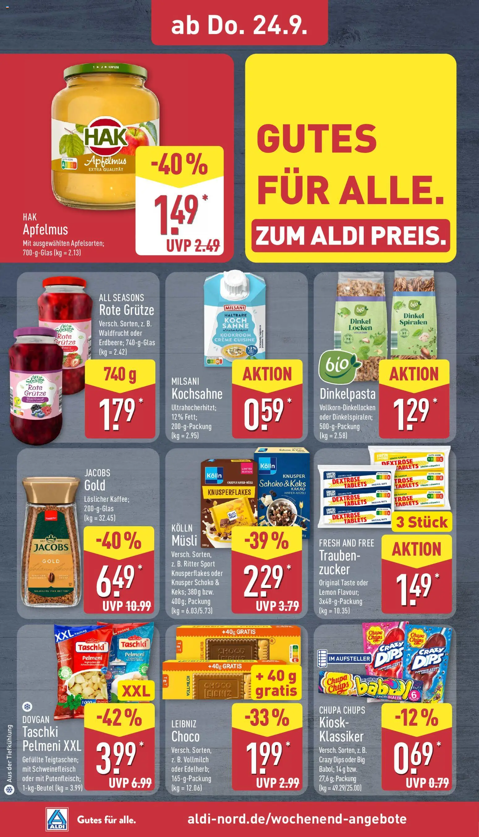Aldi Prospekt – gültig ab 21.09.2026 | Seite: 32 | Produkte: Barilla, Barilla pesto, Arla buko, Salami
