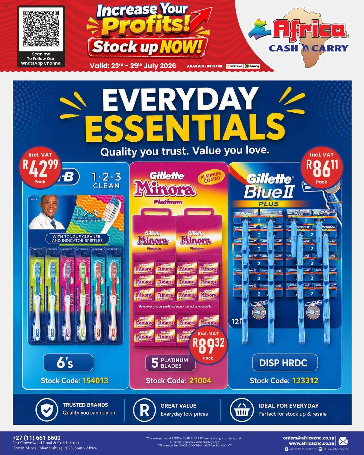 New Africa Cash & Carry catalogue – valid from 23/07/2026 | Page: 72 | Products: Stock