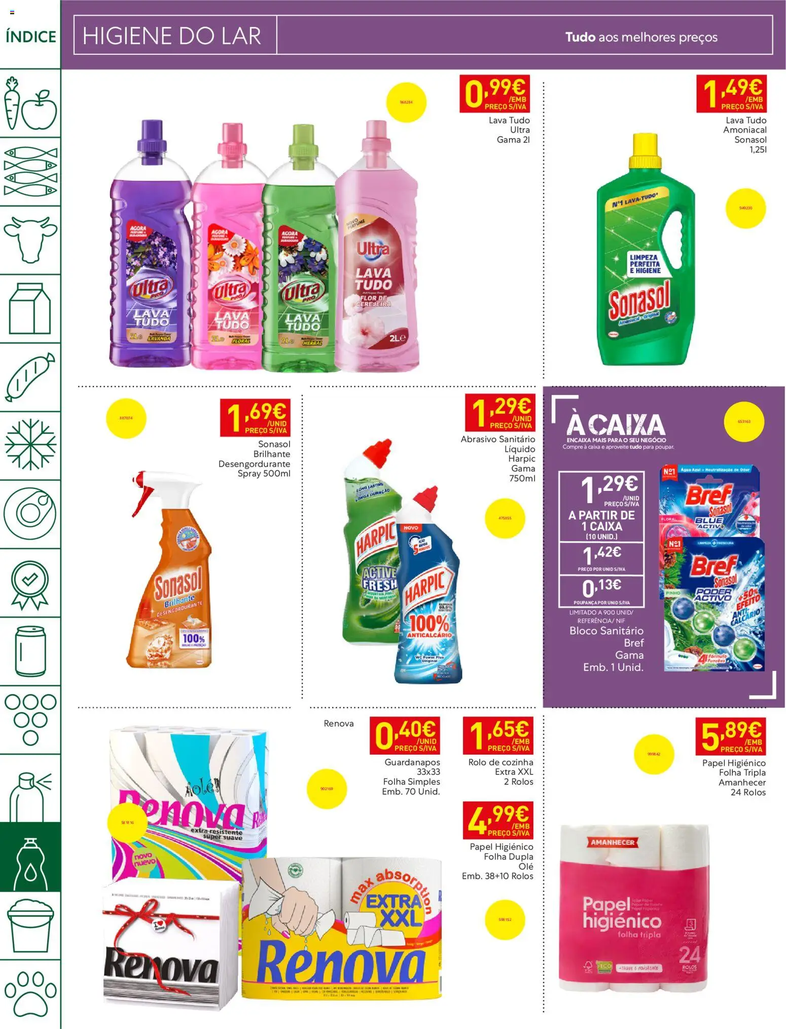 Recheio folheto Madeira │ válido de 07/07/2026 | Página: 42 | Produtos: Agua, Papel higiénico, Guardanapos, Caixa