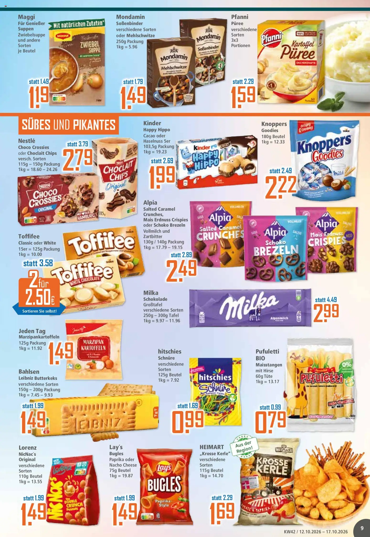 Klaas & Kock Prospekt – gültig ab 12.10.2026 | Seite: 9 | Produkte: Kartoffeln, Paprika, Toffifee, Chips