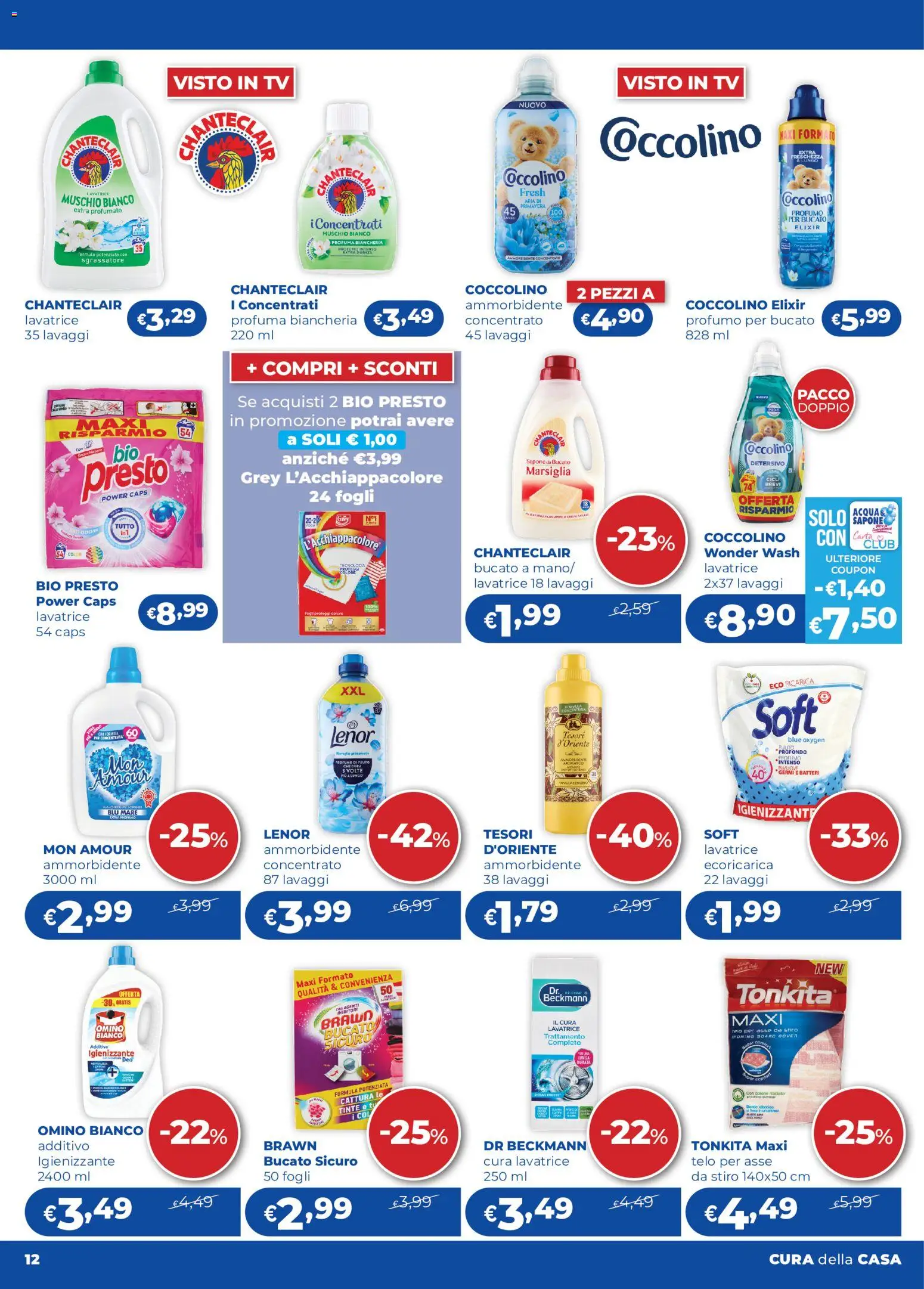 Volantino Acqua e Sapone del 02/11/2026 | Pagina: 12 | Prodotti: Asse da stiro, Ammorbidente, Sgrassatore, Profumo