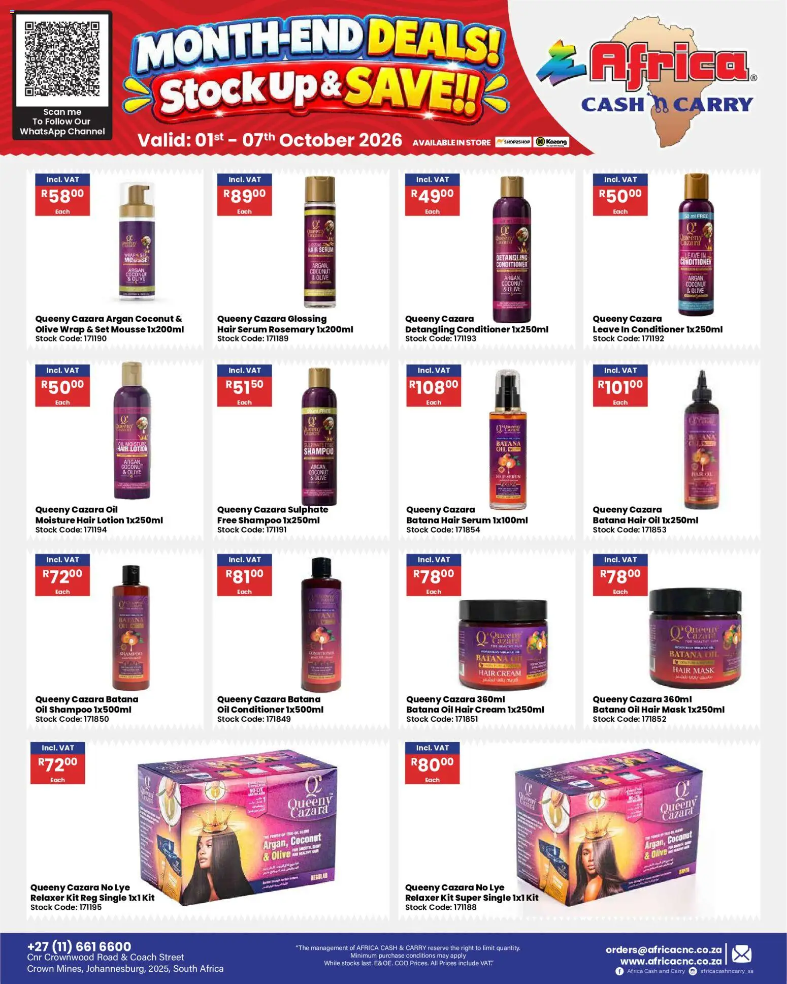 New Africa Cash & Carry catalogue – valid from 01/10/2026 | Page: 67 | Products: Hair mask, Hair oil, Mask, Cream