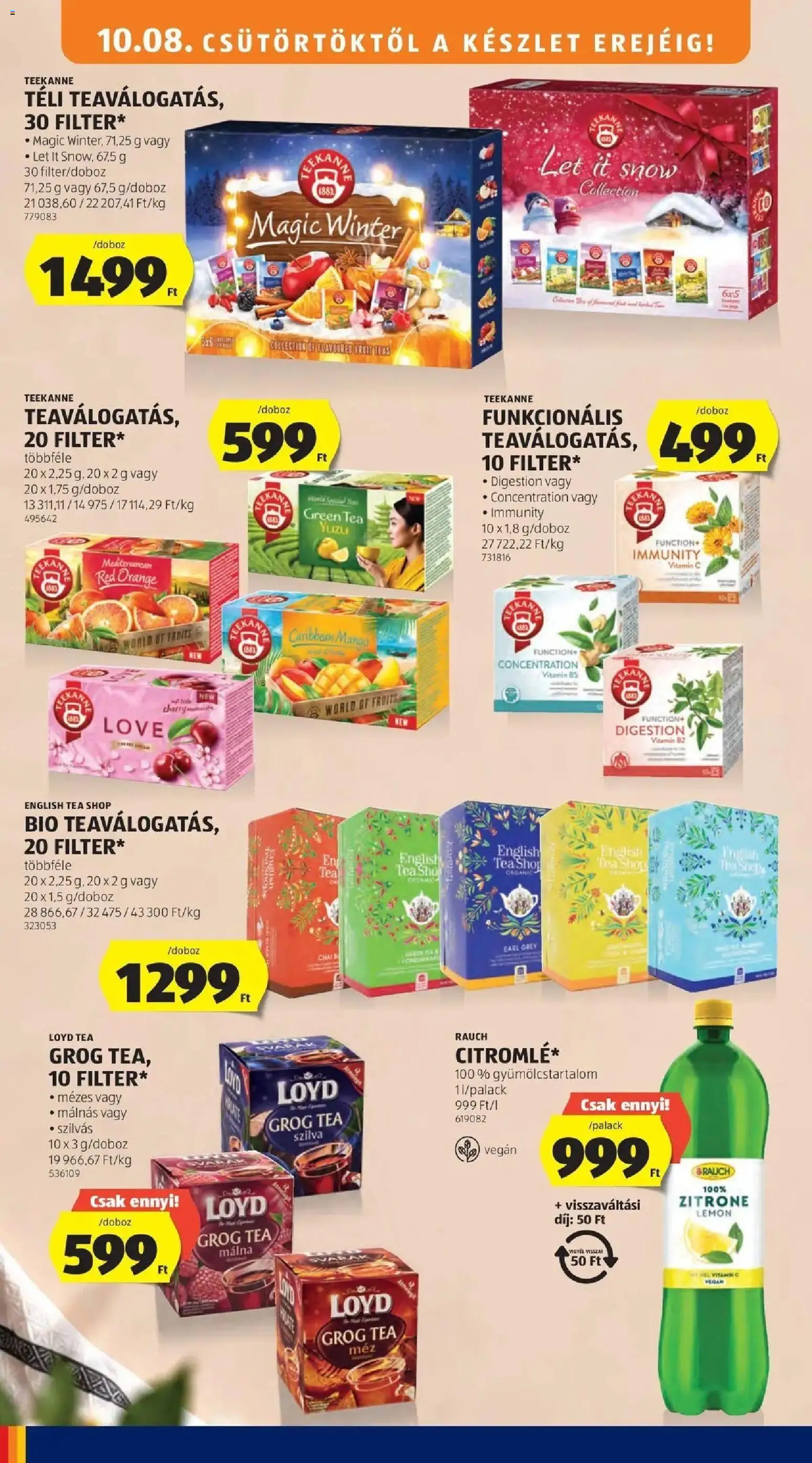 Aldi aktuális akciós újság - 2026.10.03. -tól/töl > akció, lapozható szórólap 🛍️ | Oldal: 18 | Termékek: Vitamin, Szilva, Vitamin c, Tea