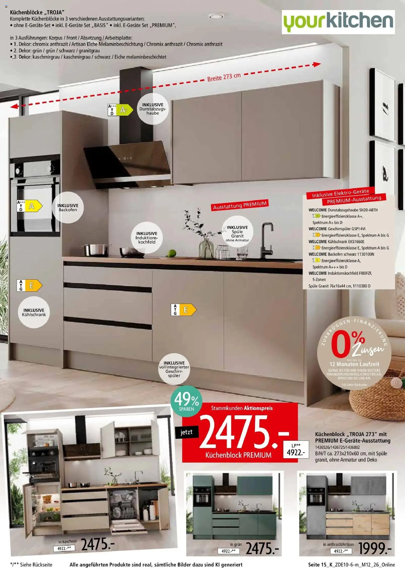 Zurbrüggen Z2 Mitnahme Möbel (ab 10.10.2026) zum Blättern | Seite: 45 | Produkte: Küchenblock, Kochfeld, Armatur, Bilder