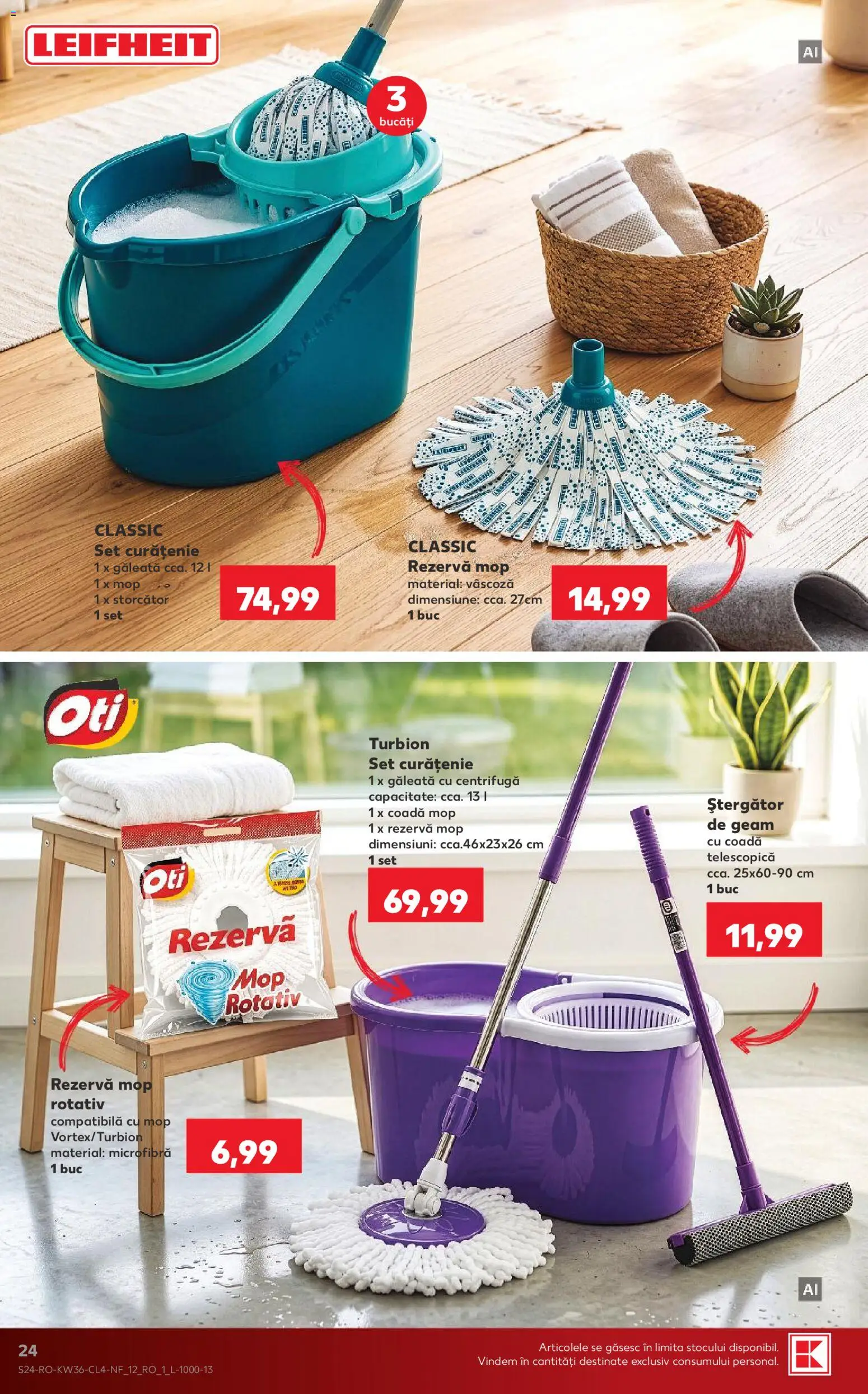 Noul catalog Kaufland – valabil de la 02.09.2026 | Pagină: 24 | Produse: Storcător, Mop